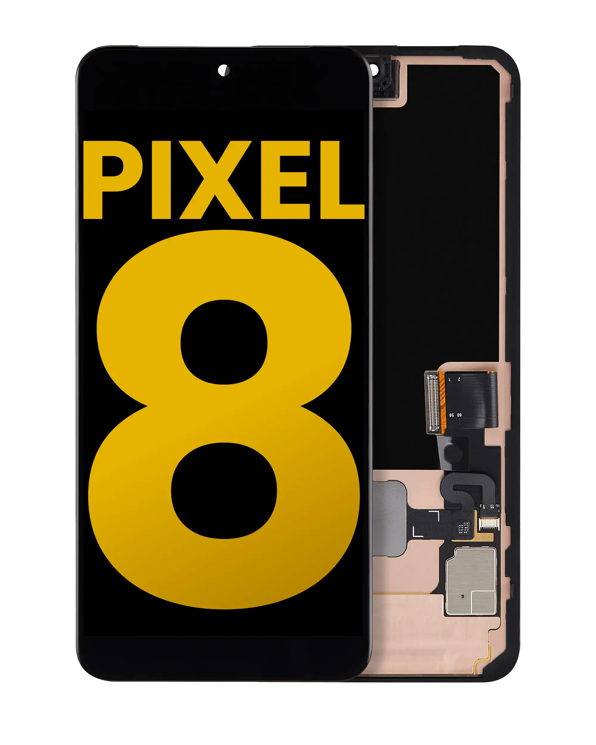 Oled Assembly With Frame (With Finger Print Sensor) Compatible For Google Pixel 8 (Refurbished) (All Colors)