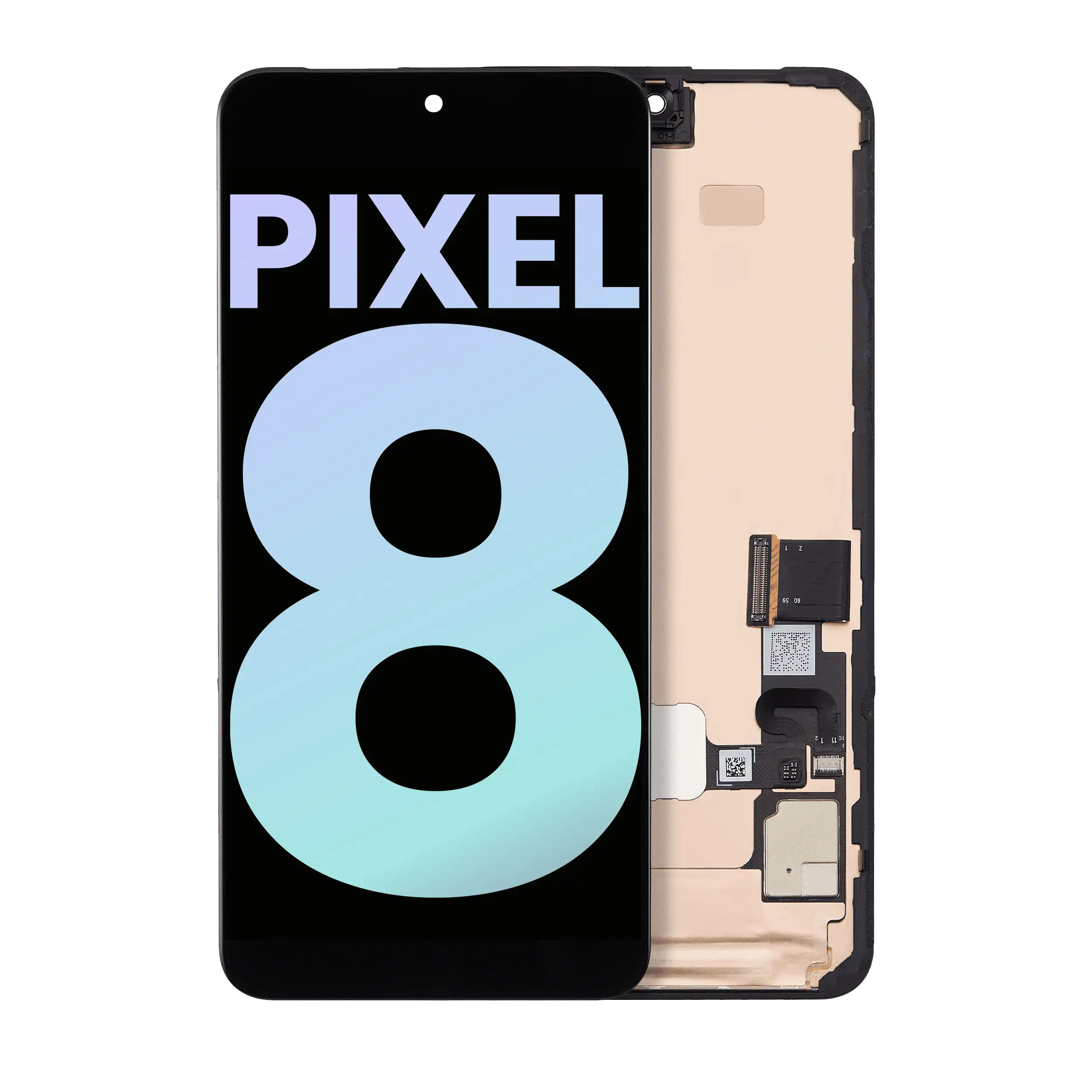 Oled Assembly With Frame (With Finger Print Sensor) Compatible For Google Pixel 8 (Official - Not Aftermarket) (All Colors)