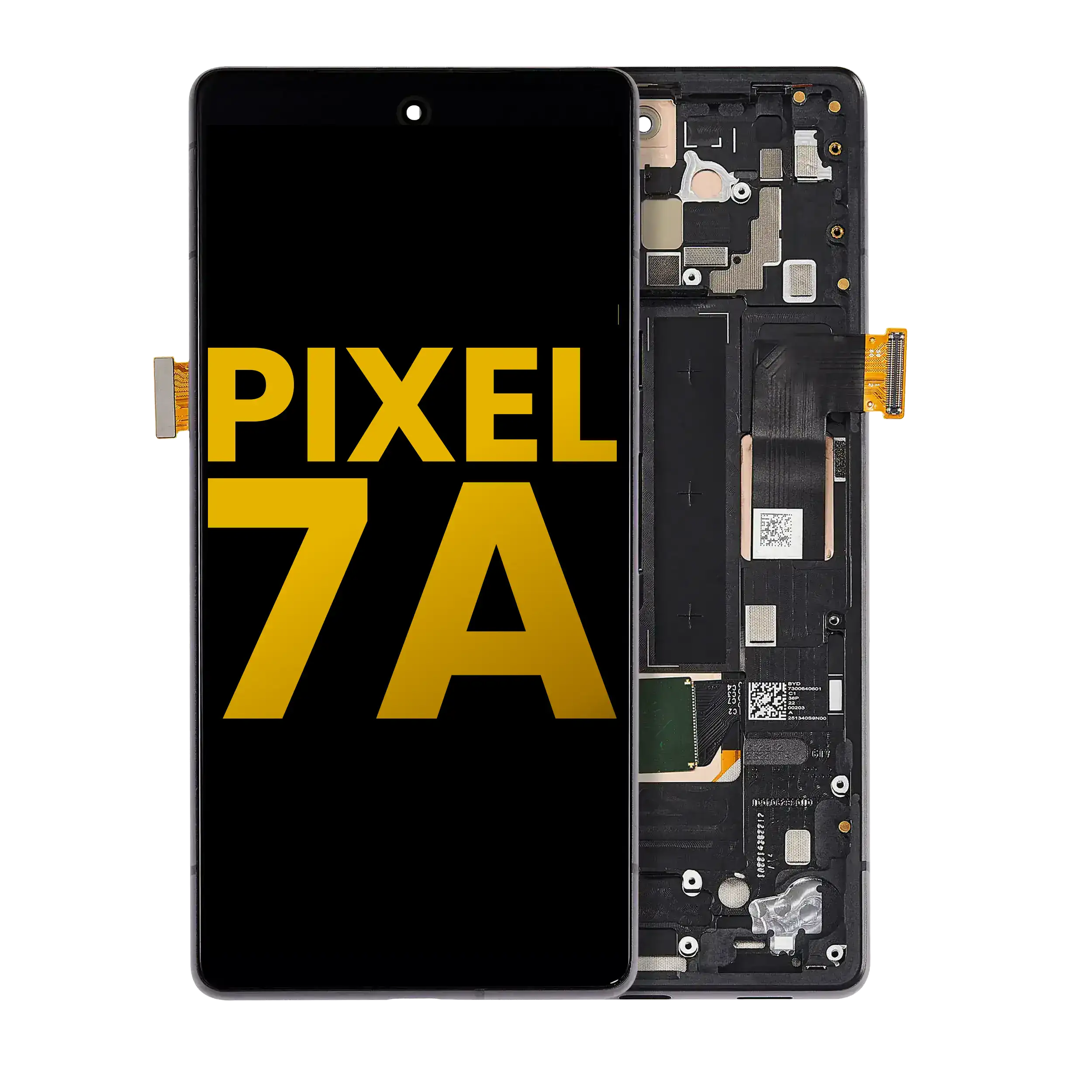 Oled Assembly With Frame (With Finger Print Scanner) Compatible For Google Pixel 7A 5G (Refurbished) (Charcoal)