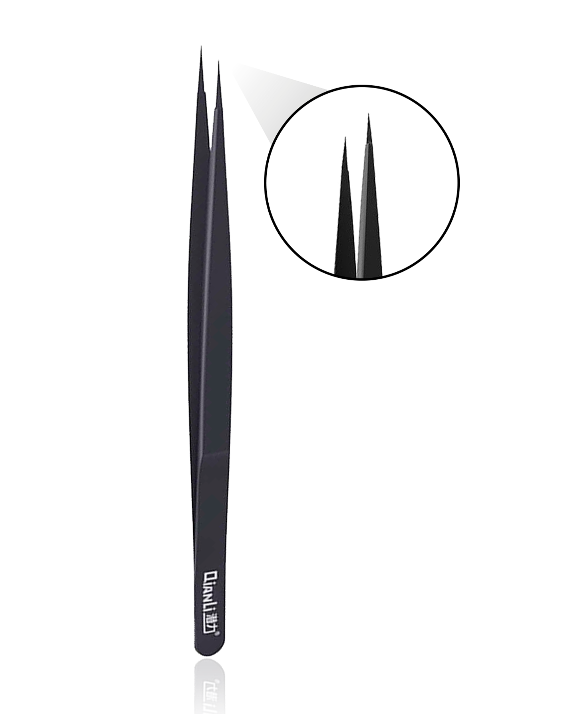 Ineezy Handmade Non-Magnetic Stainless Tweezers (Qianli) (Black - Wide)