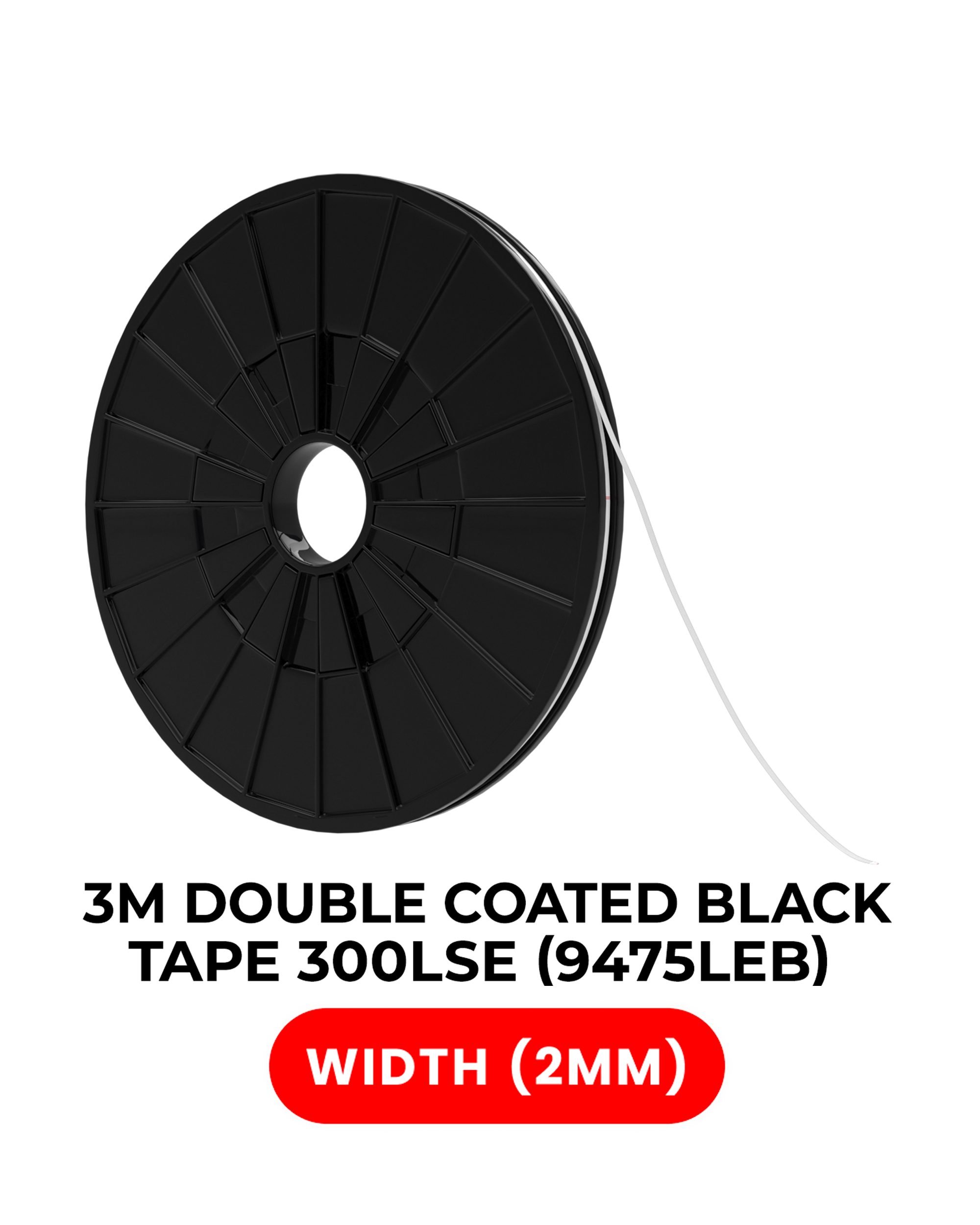 Double-Sided High Strength Polyester Tape 300Lse (2Mm X 25M) (3M Model # 9475Leb)