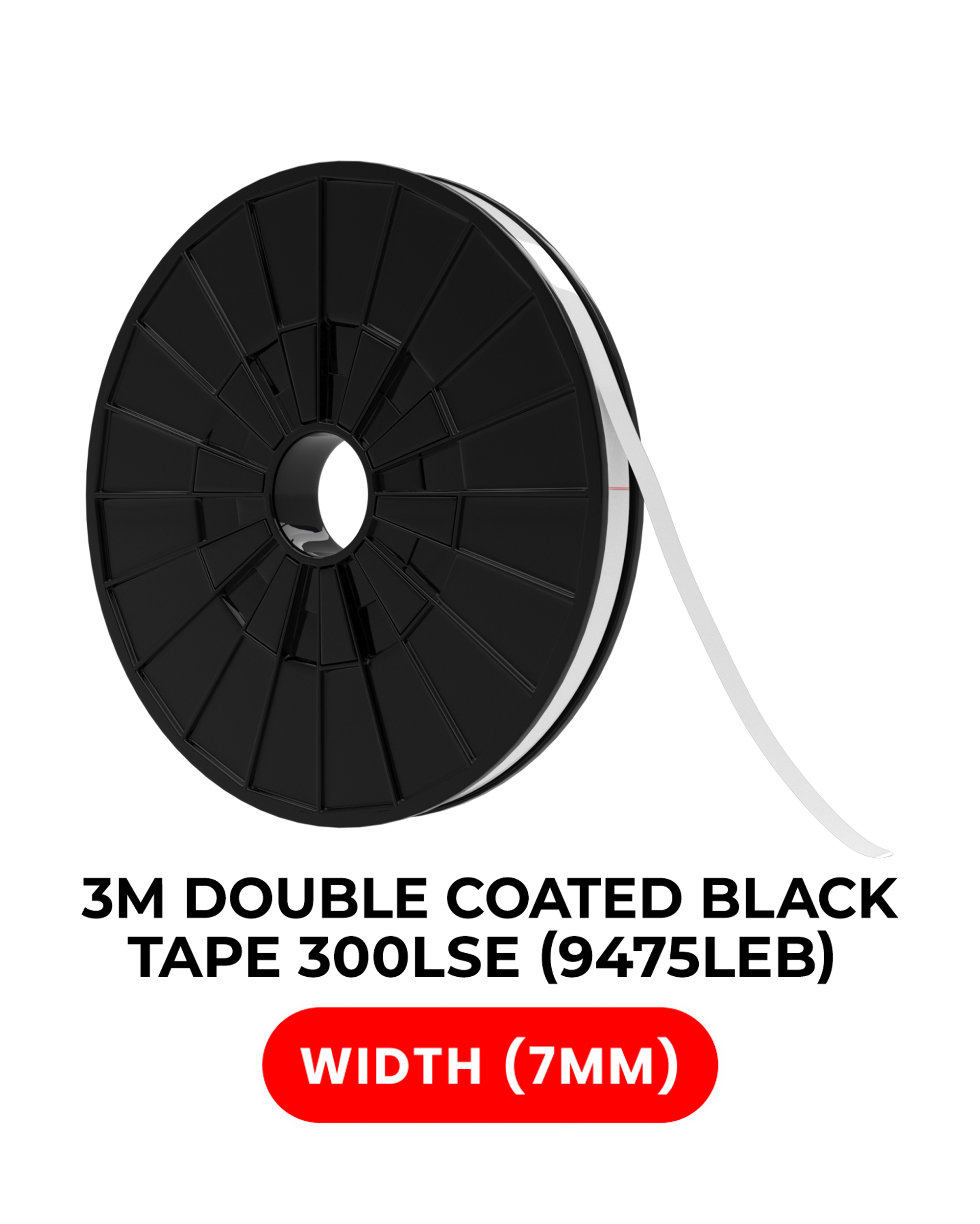 Double-Sided High Strength Polyester Tape 300Lse (7Mm X 25M) (3M Model # 9475Leb)
