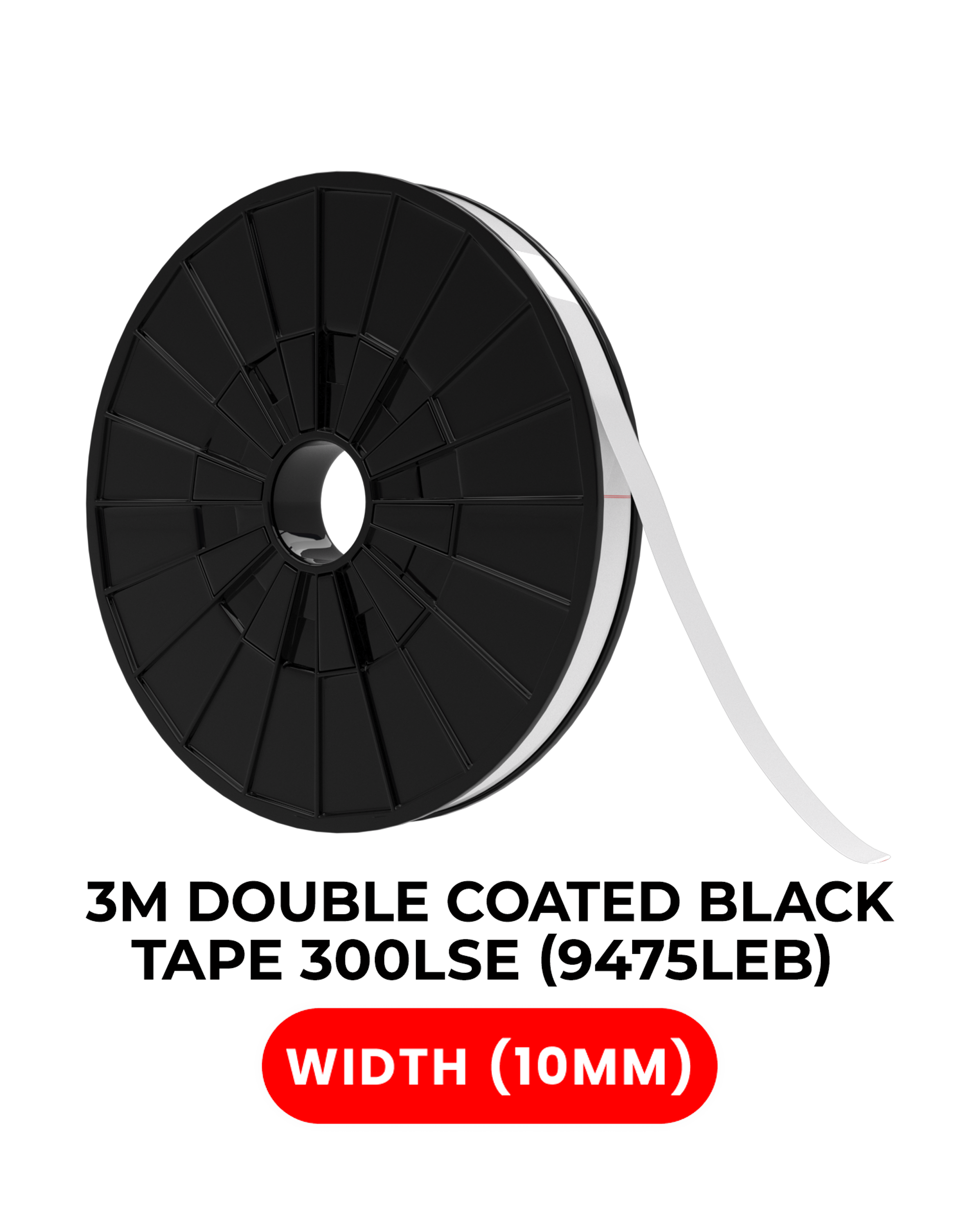 Double-Sided High Strength Polyester Tape 300Lse (10Mm X 25M) (3M Model # 9475Leb)