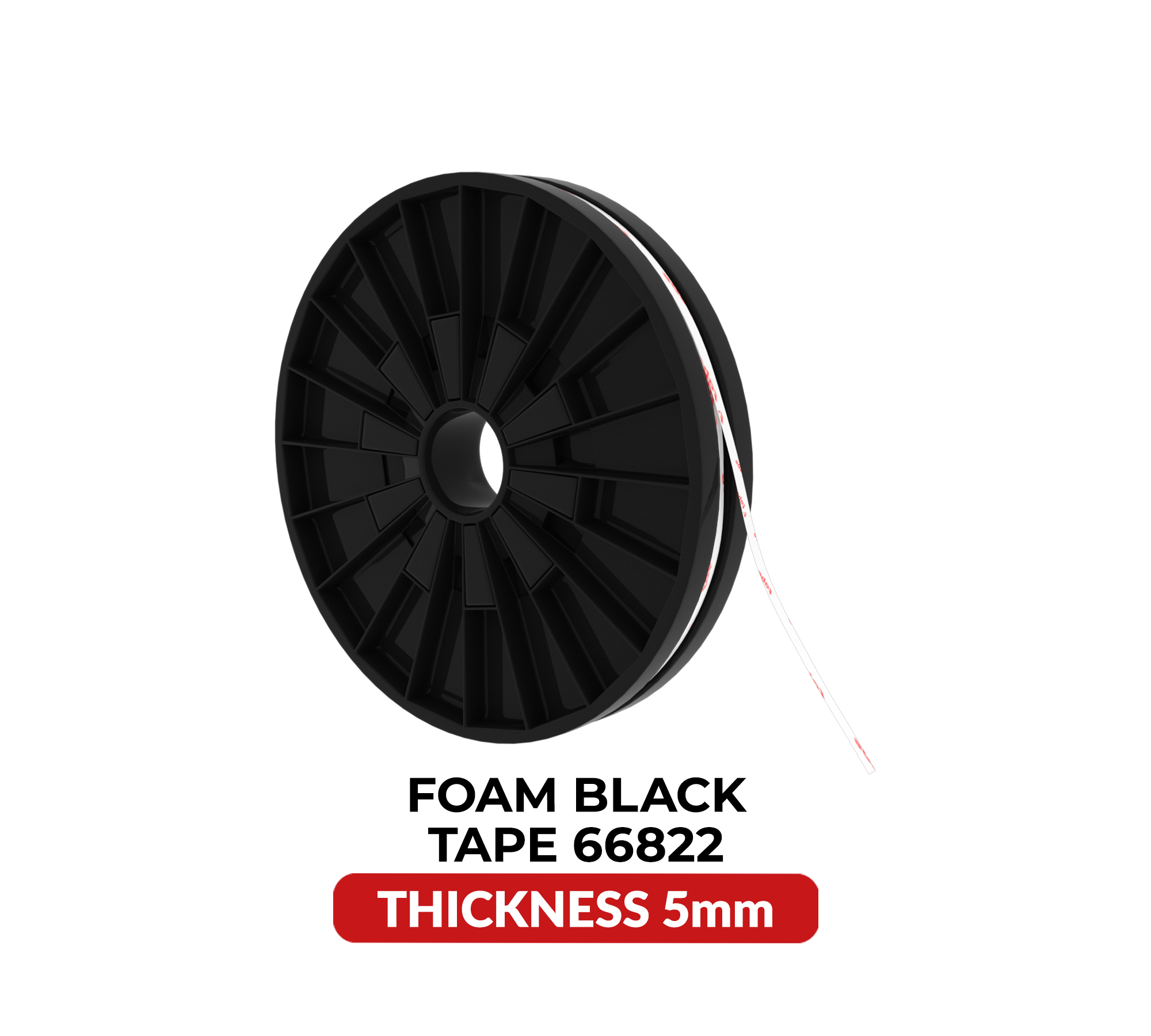 Double-Sided Shock Absorbing Foam Black Tape (5Mm X 25M) (Tesa Model # 66822)