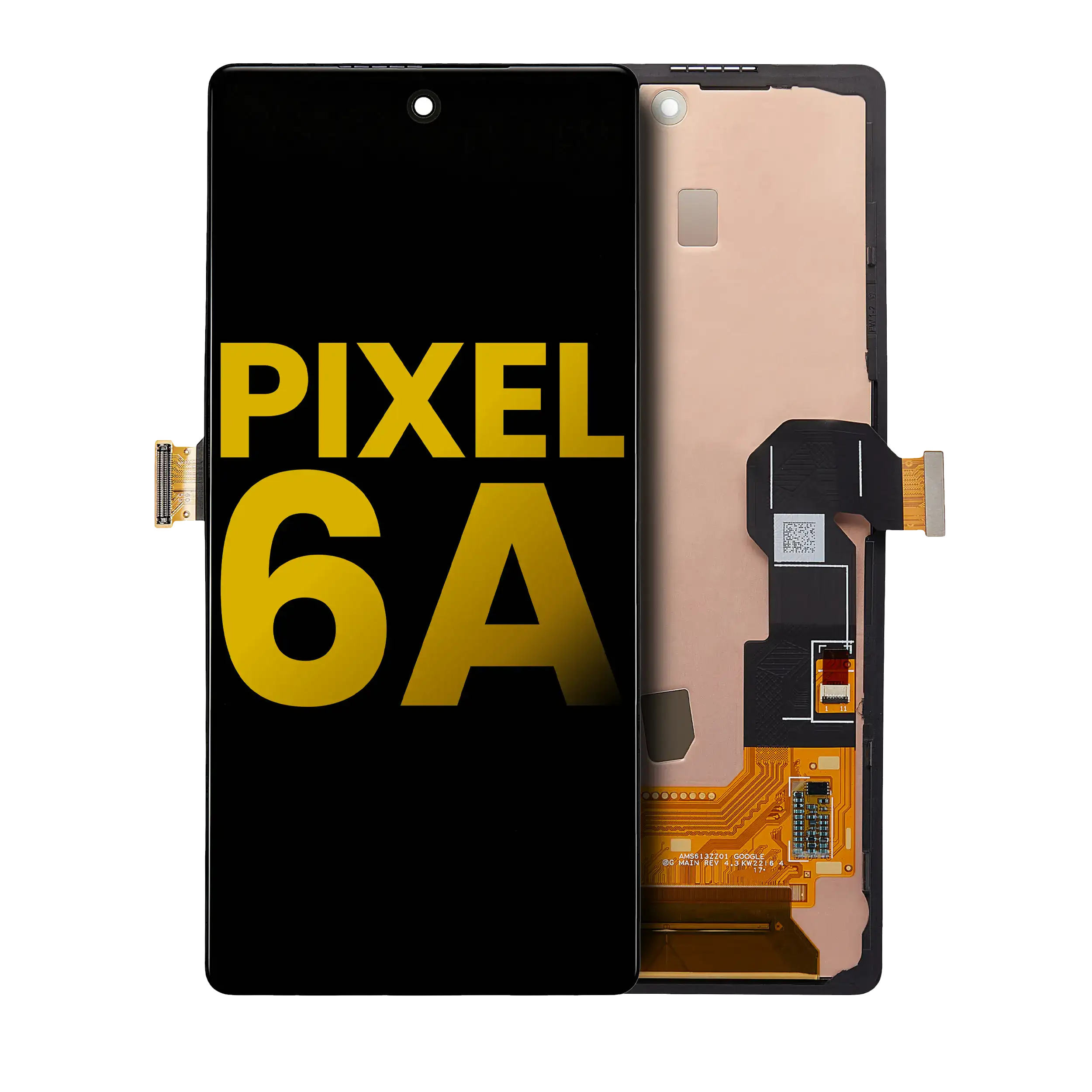 Oled Assembly With Frame (With Finger Print Sensor) Compatible For Google Pixel 6A (Refurbished) (All Colors)