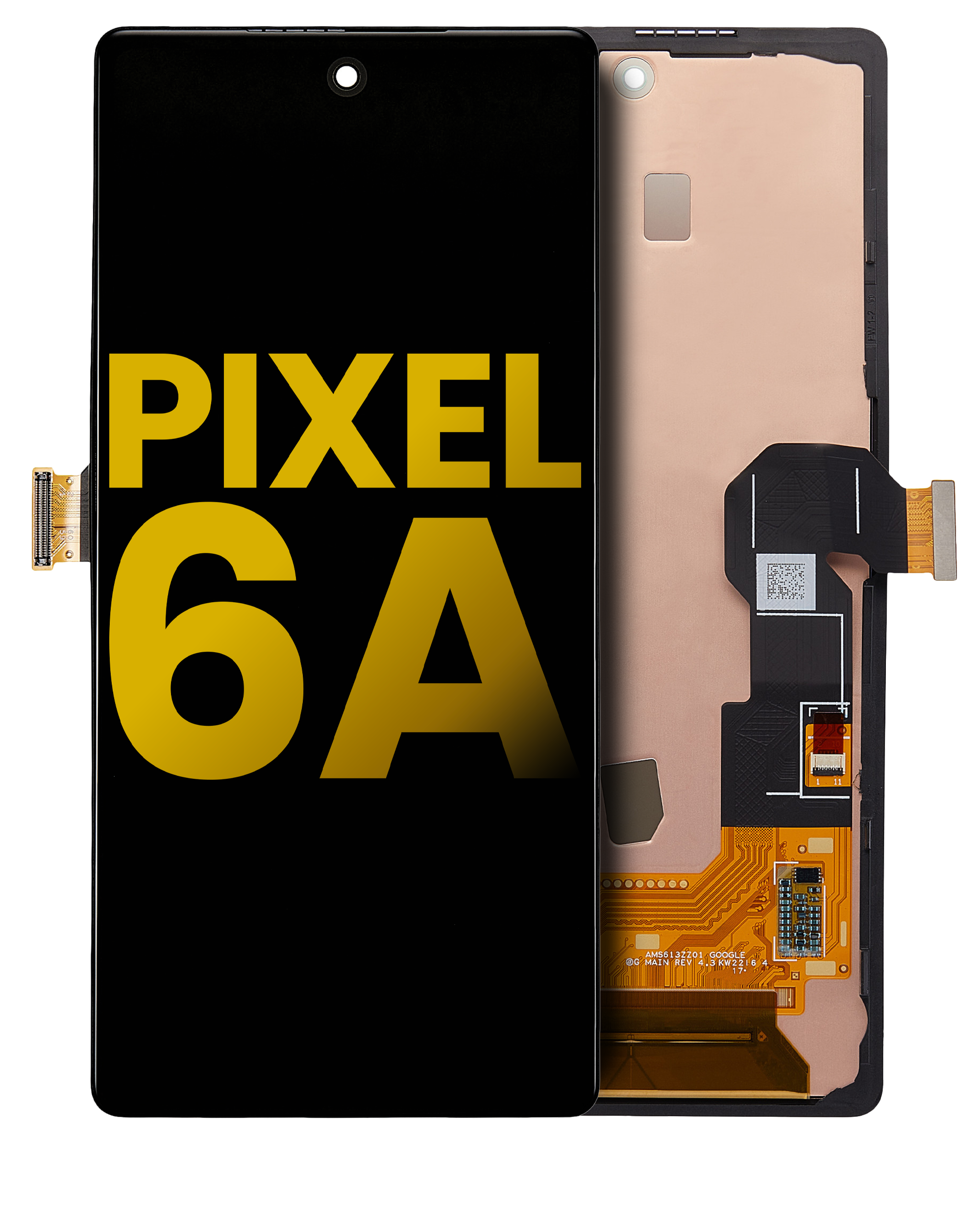 Oled Assembly With Frame (Without Finger Print Sensor) Compatible For Google Pixel 6A (Refurbished) (All Colors)