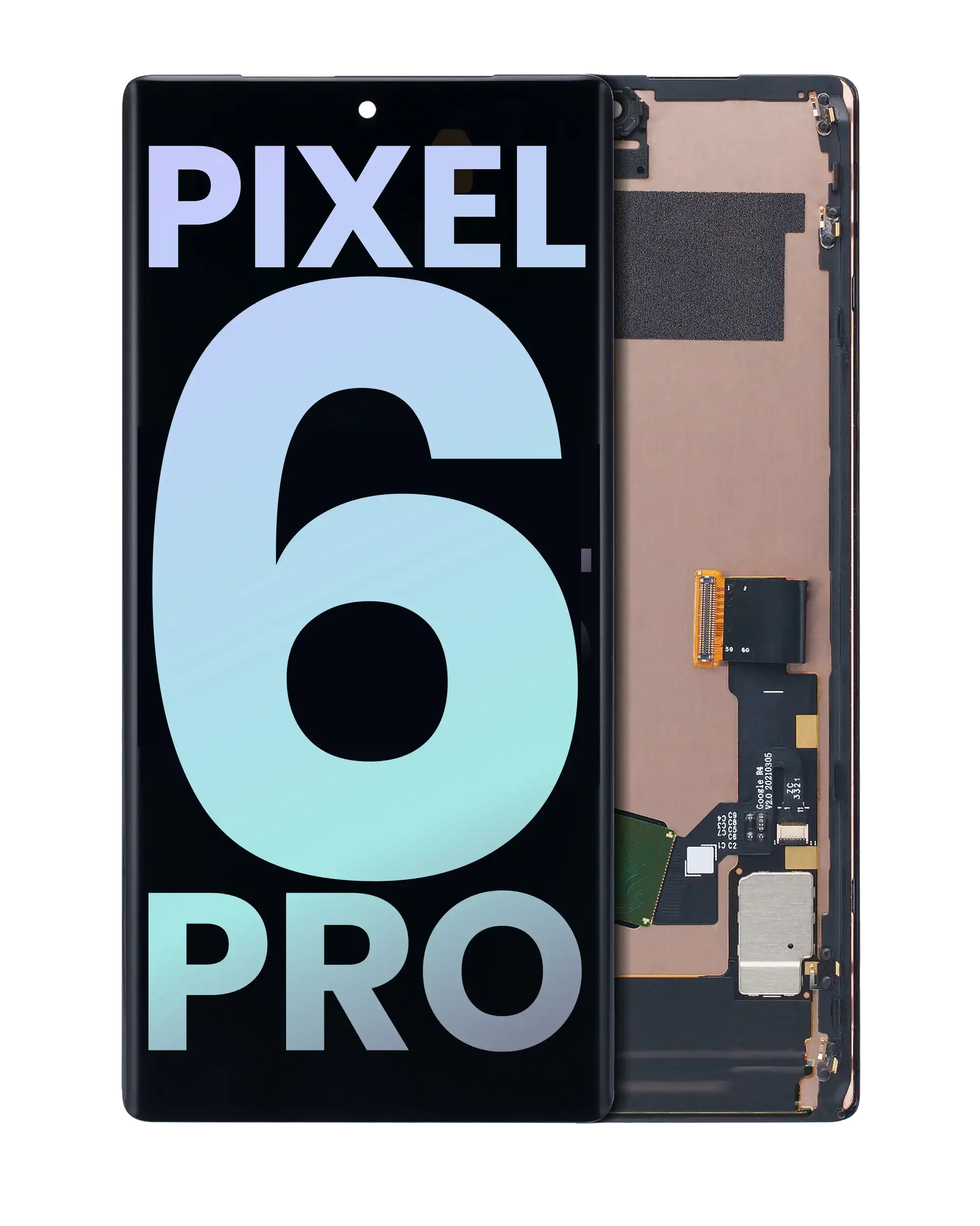 Oled Assembly With Frame (With Finger Print Sensor) Compatible For Google Pixel 6 Pro (Official - Not Aftermarket) (All Colors)