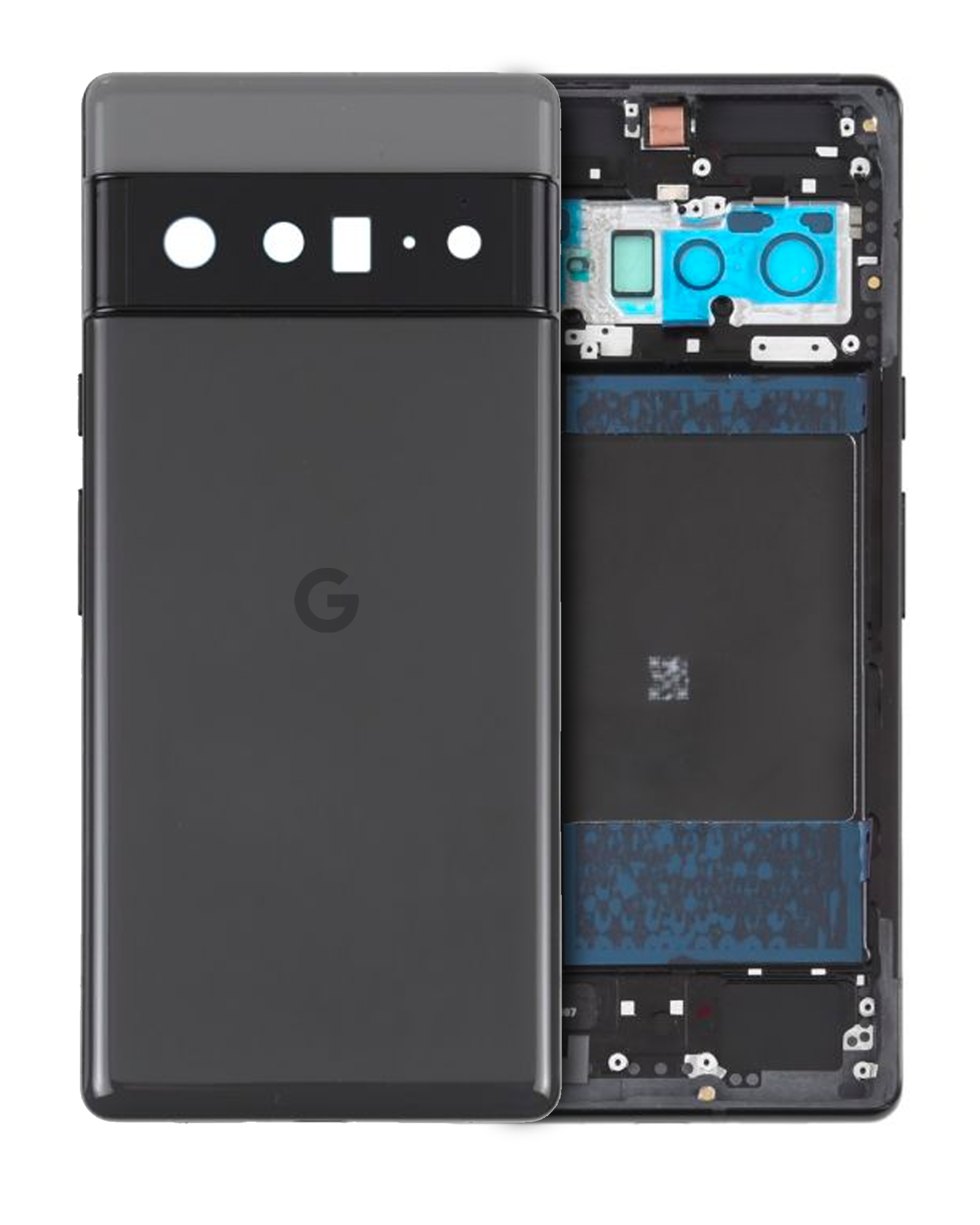 Back Housing Compatible For Google Pixel 6 Pro (Official - Not Aftermarket) (Stormy Black)