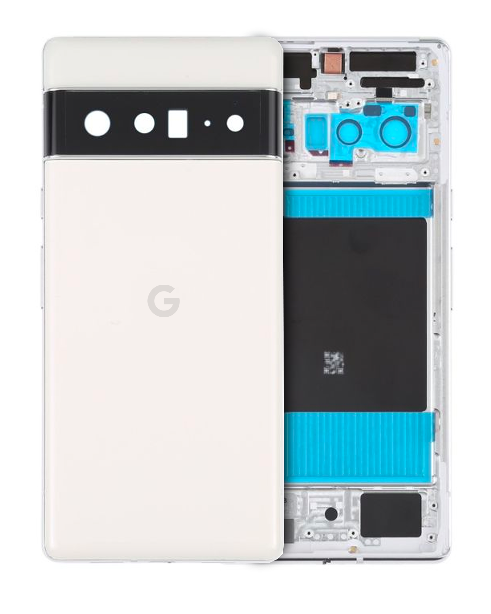 Back Housing Compatible For Google Pixel 6 Pro (Official - Not Aftermarket) (Cloudy White)