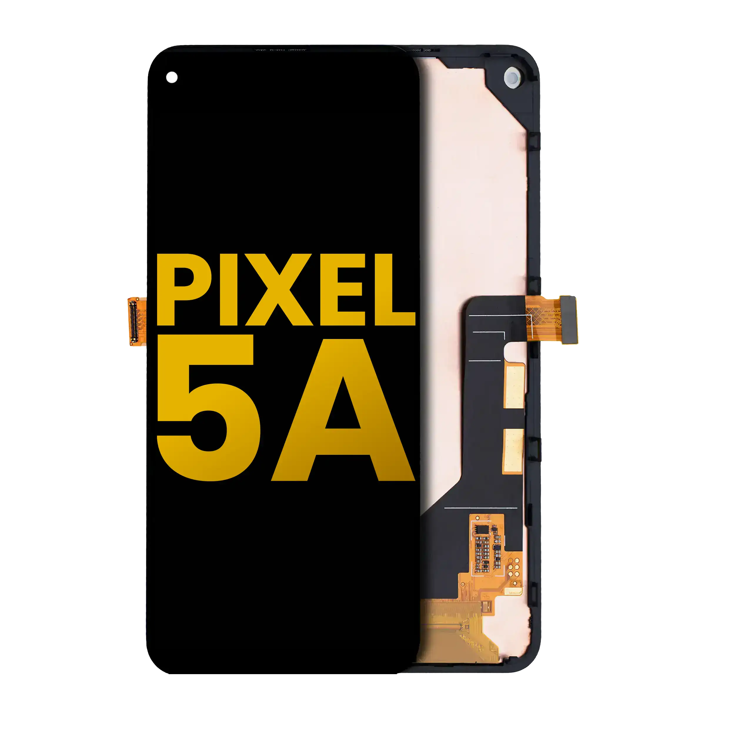 Oled Assembly With Frame Compatible For Google Pixel 5A 5G (Refurbished) (Black)