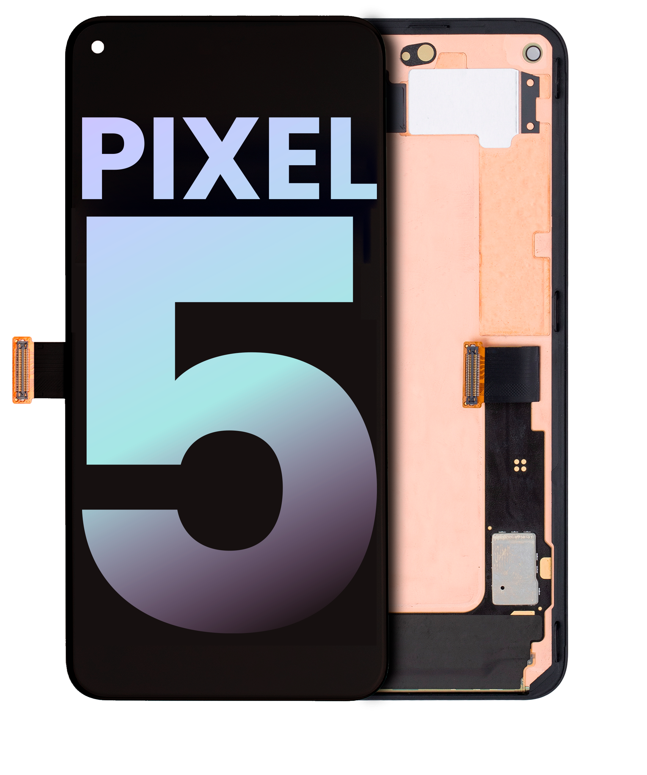 Oled Assembly With Frame Compatible For Google Pixel 5 (Official - Not Aftermarket) (Just Black)
