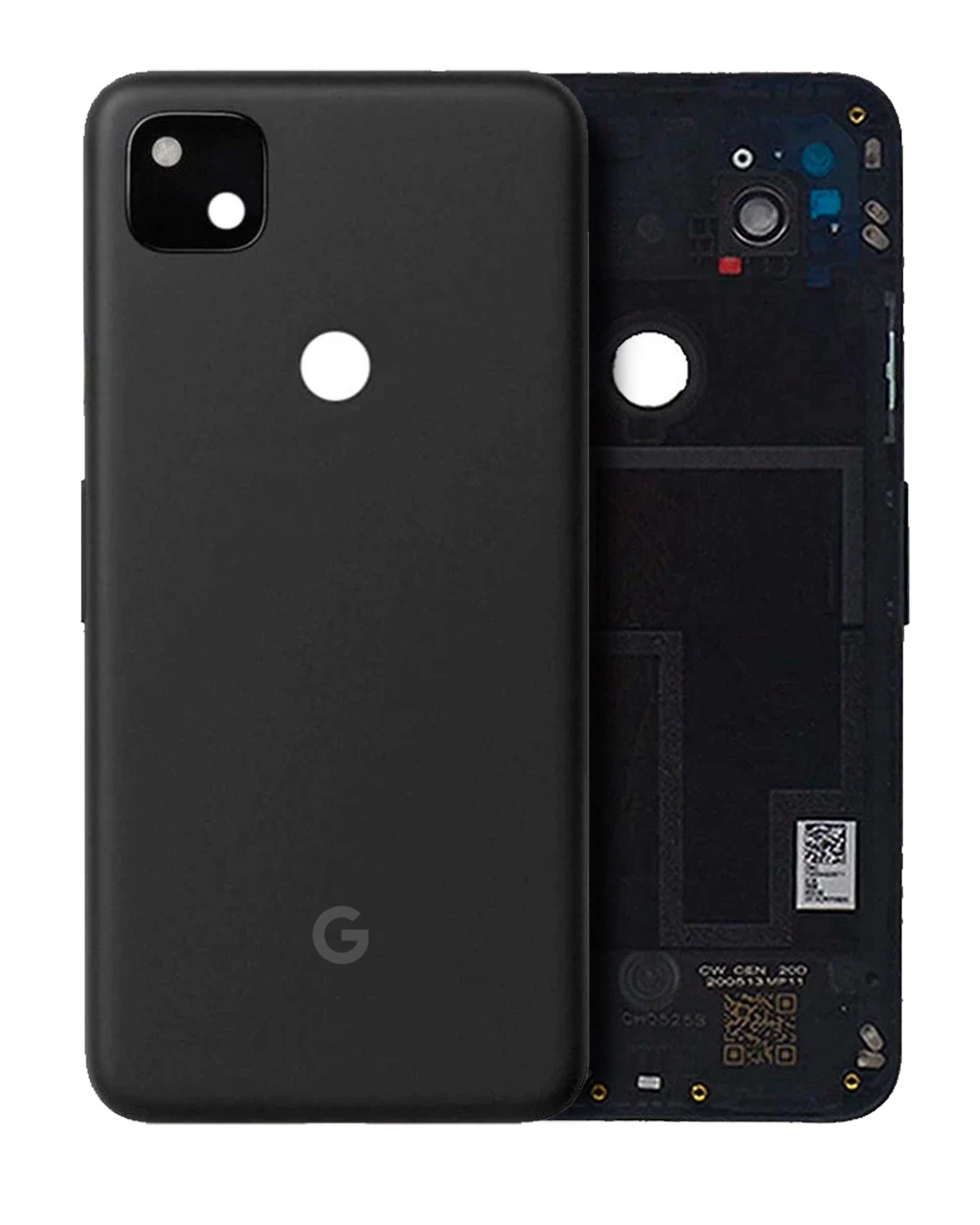 Back Cover Glass Assembly Compatible For Google Pixel 4A 5G (Official - Not Aftermarket) (Just Black)