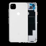 Back Cover Glass Assembly Compatible For Google Pixel 4A 5G (Official - Not Aftermarket) (Clearly White)