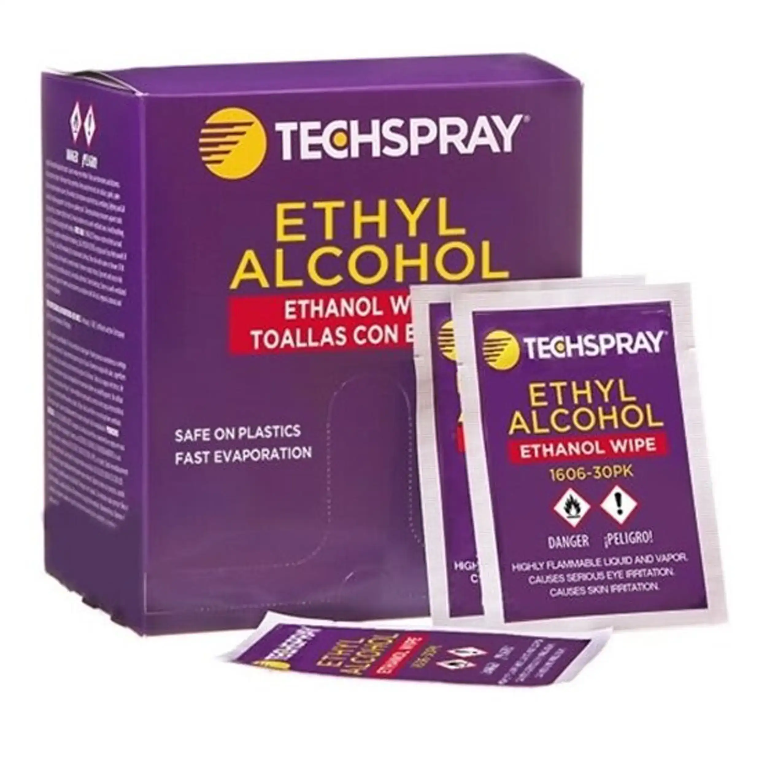 Ethanol Wipes (1606) For Flux Residue & Pcb Cleaning (Techspray) (30 Pack)
