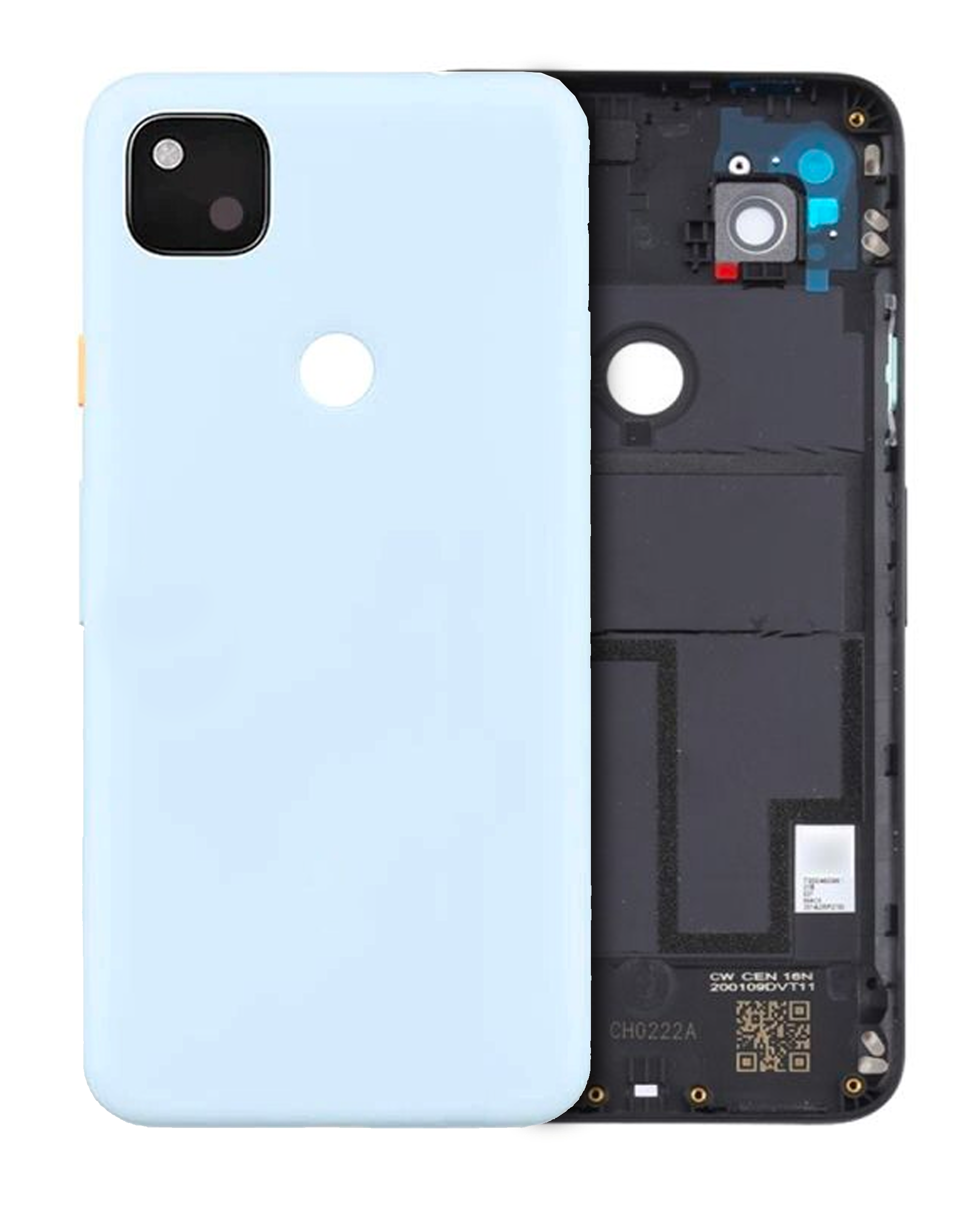 Back Housing Assembly Compatible For Google Pixel 4A (Official - Not Aftermarket) (Barely Blue)