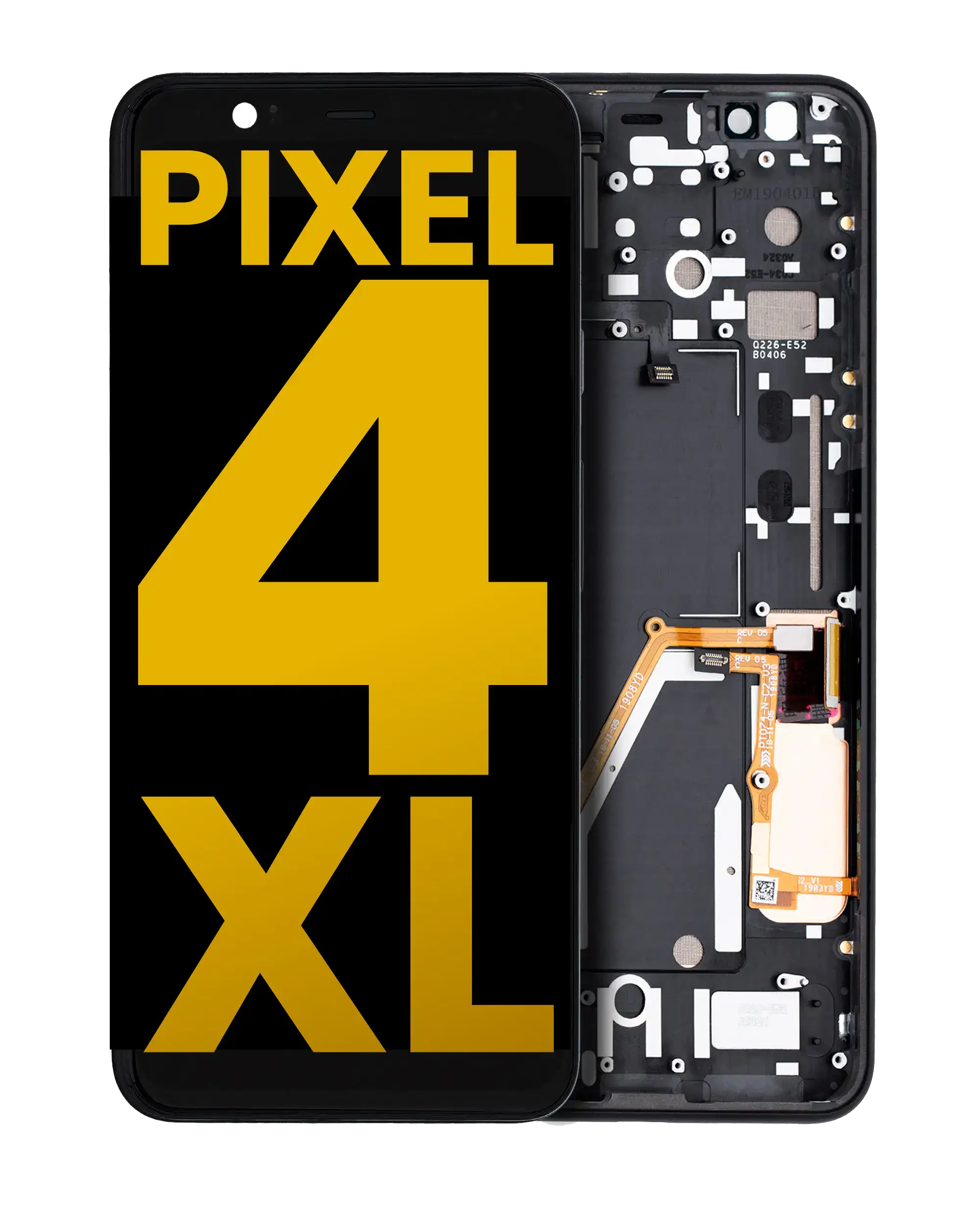 Oled Assembly With Frame Compatible For Google Pixel 4 Xl (Refurbished) (Gray Power Button)