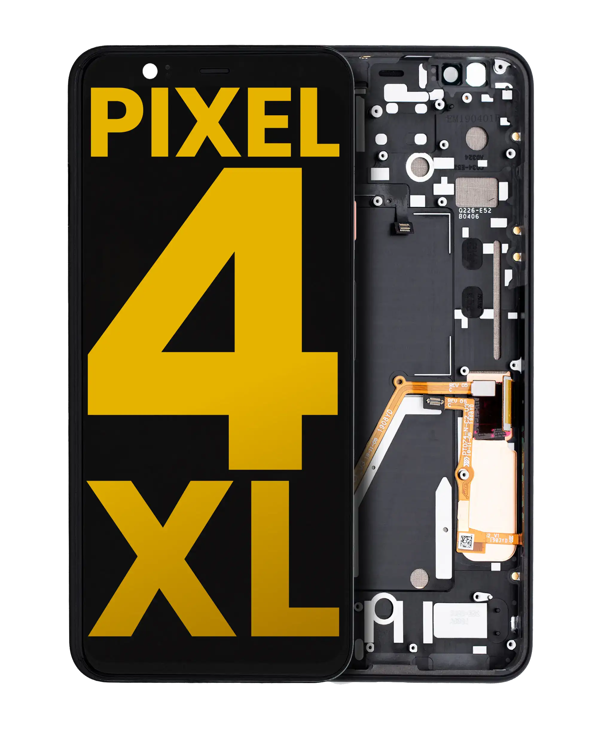 Oled Assembly With Frame Compatible For Google Pixel 4 Xl (International Version) (Refurbished) (Pink Power Button)
