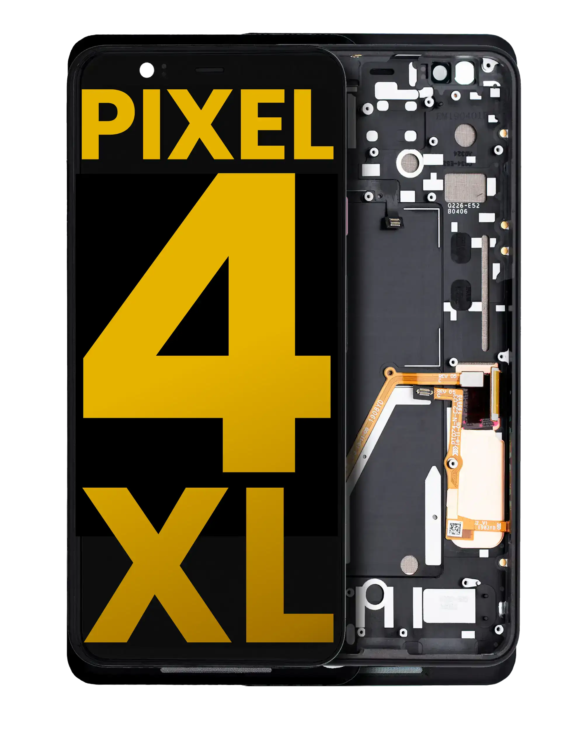 Oled Assembly With Frame Compatible For Google Pixel 4 Xl (Refurbished) (Pink Power Button)