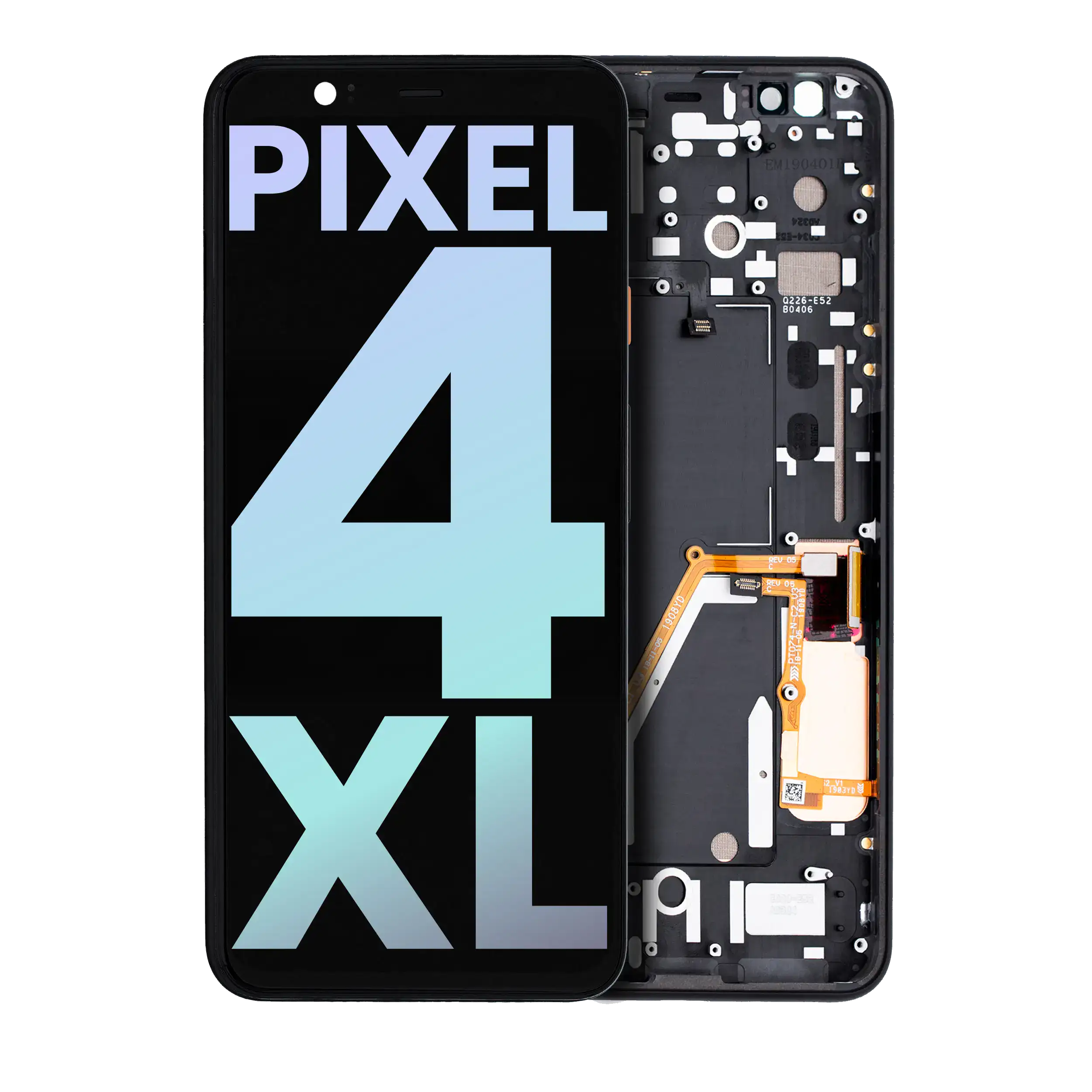 Oled Assembly With Frame Compatible For Google Pixel 4 Xl (Oh So Orange Power Button) (Official - Not Aftermarket)