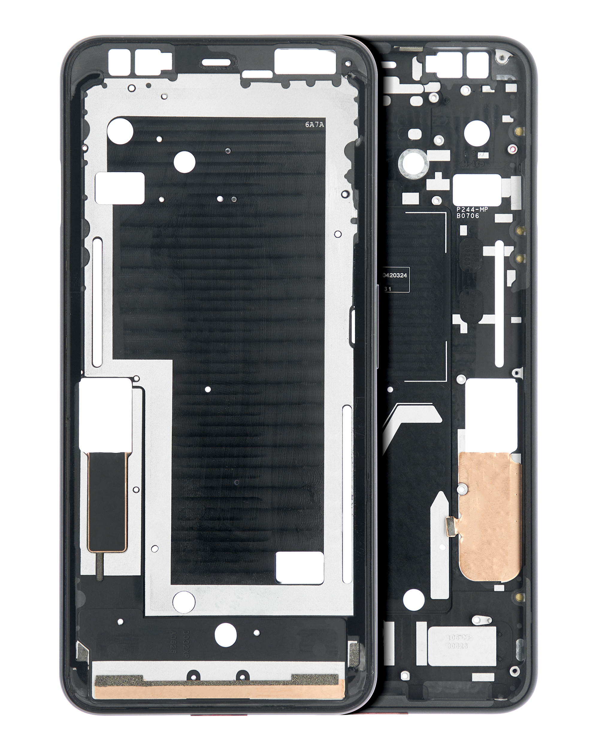 Mid-Frame Housing Compatible For Google Pixel 4Xl (Clearly White Power Button)