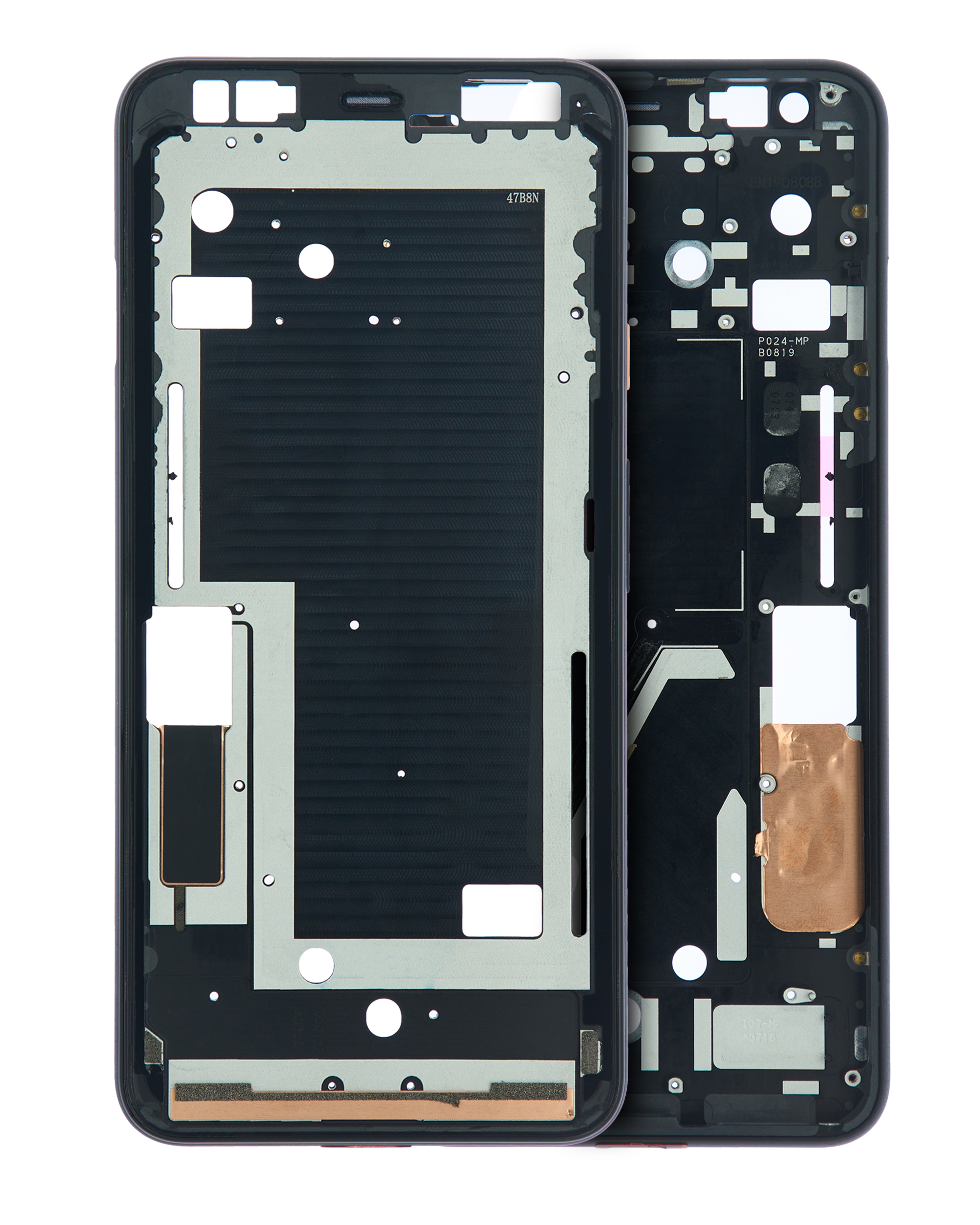 Mid-Frame Housing Compatible For Google Pixel 4Xl (Pink Power Button)