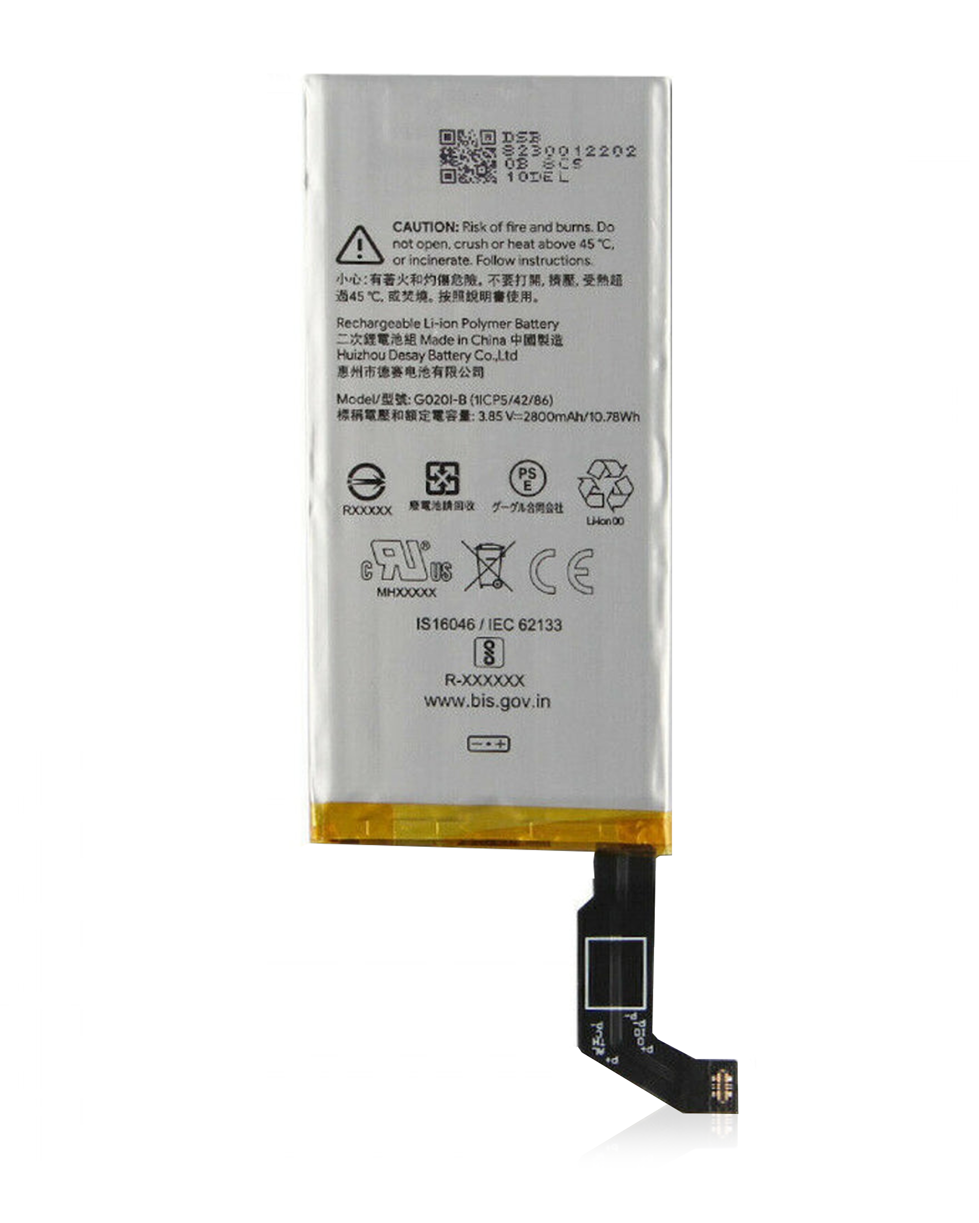 Replacement Battery Compatible For Google Pixel 4  (G020I-B) (Official - Not Aftermarket)