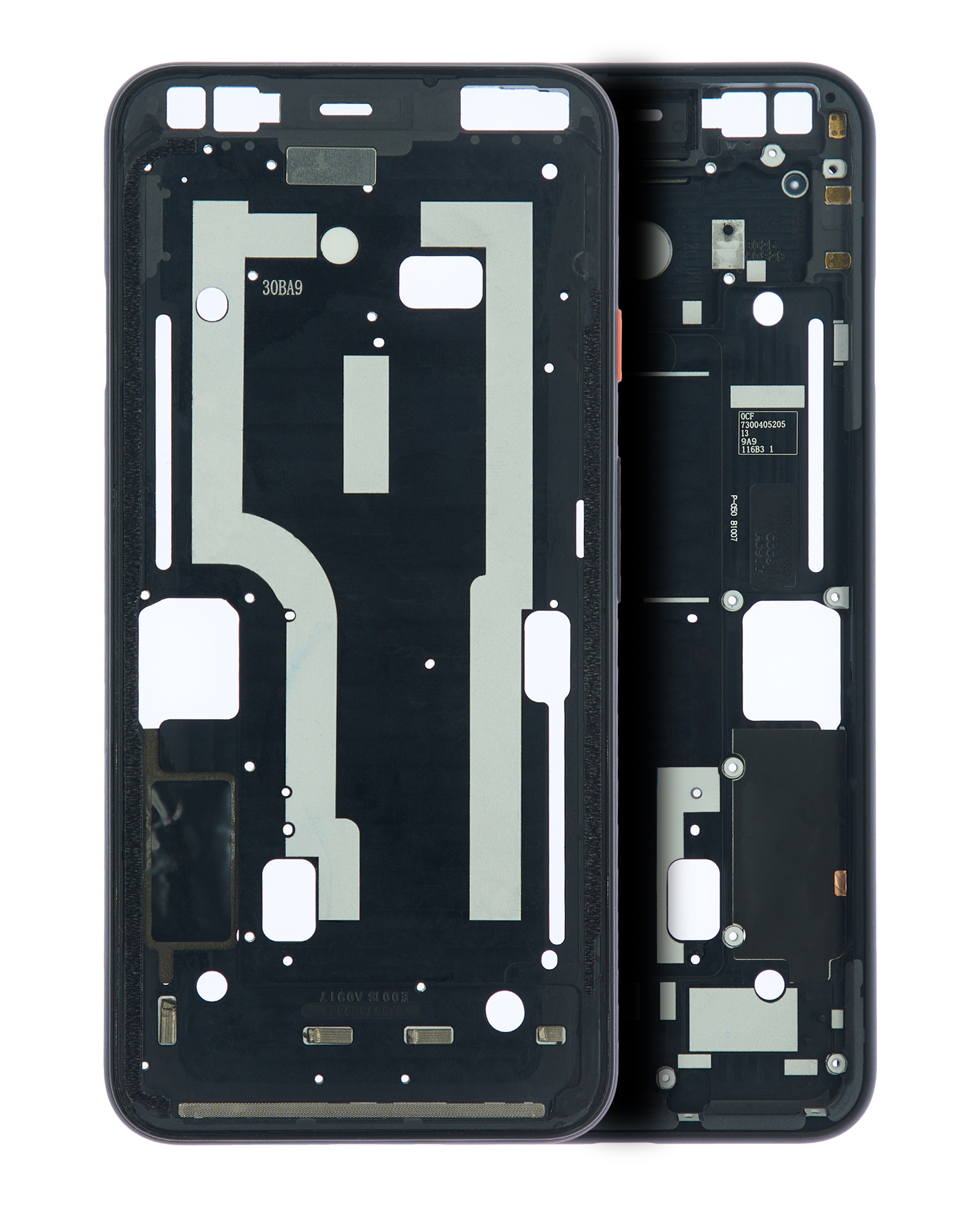 Mid-Frame Housing Compatible For Google Pixel 4 (Oh So Orange Power Button)