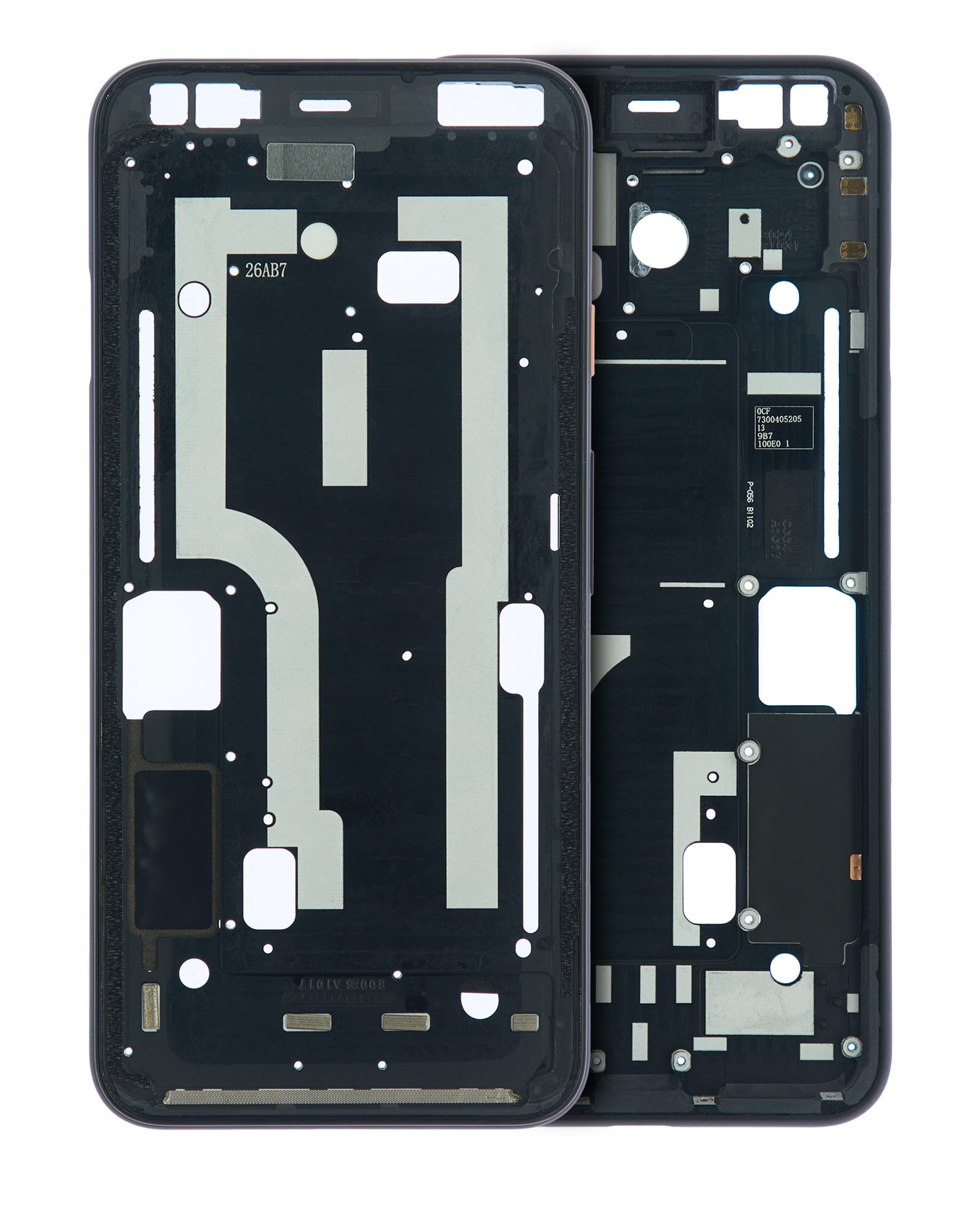 Mid-Frame Housing Compatible For Google Pixel 4 (Pink Power Button)