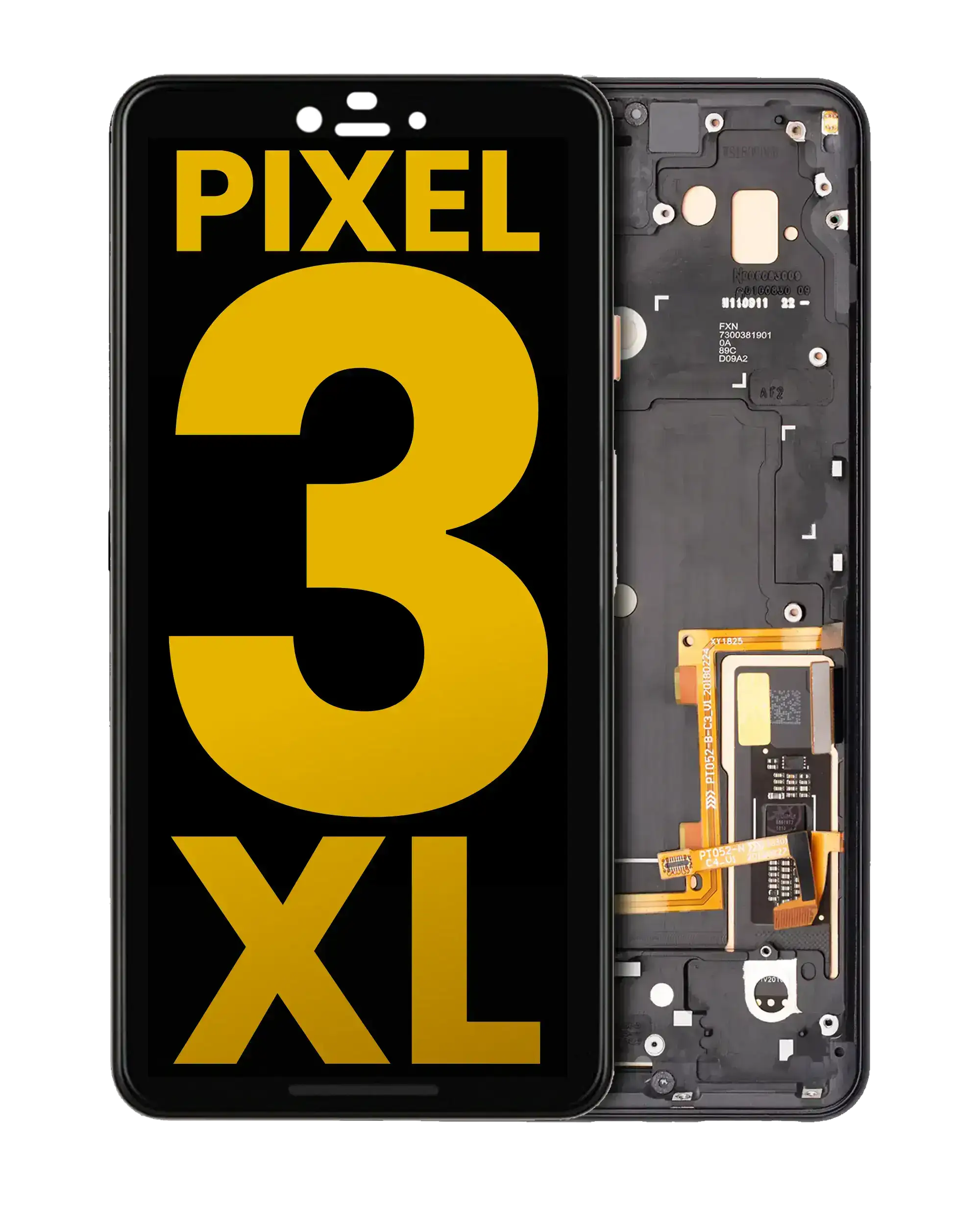 Oled Assembly With Frame Compatible For Google Pixel 3 Xl (Refurbished) (Just Black)