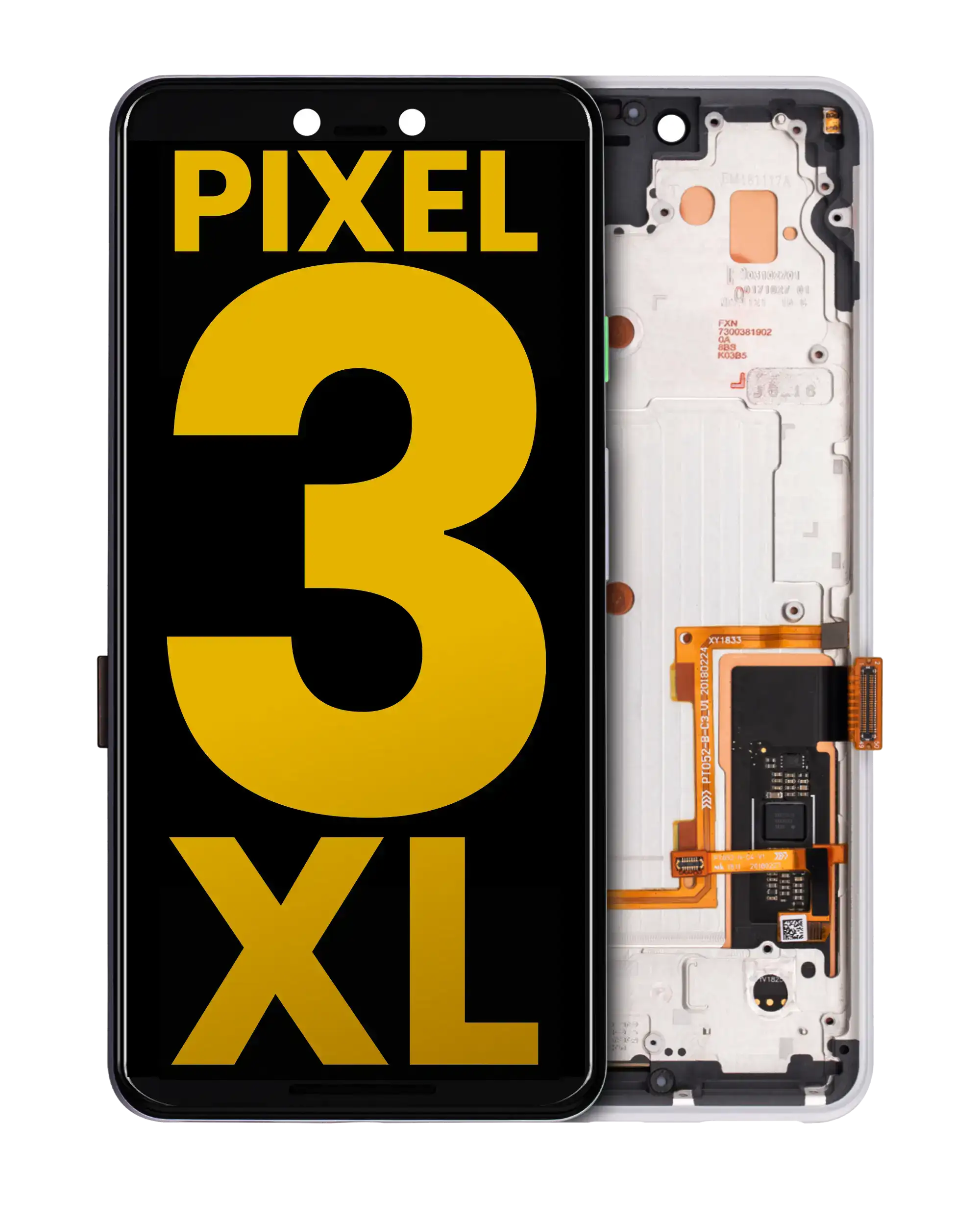 Oled Assembly With Frame Compatible For Google Pixel 3 Xl (Refurbished) (Clearly White)