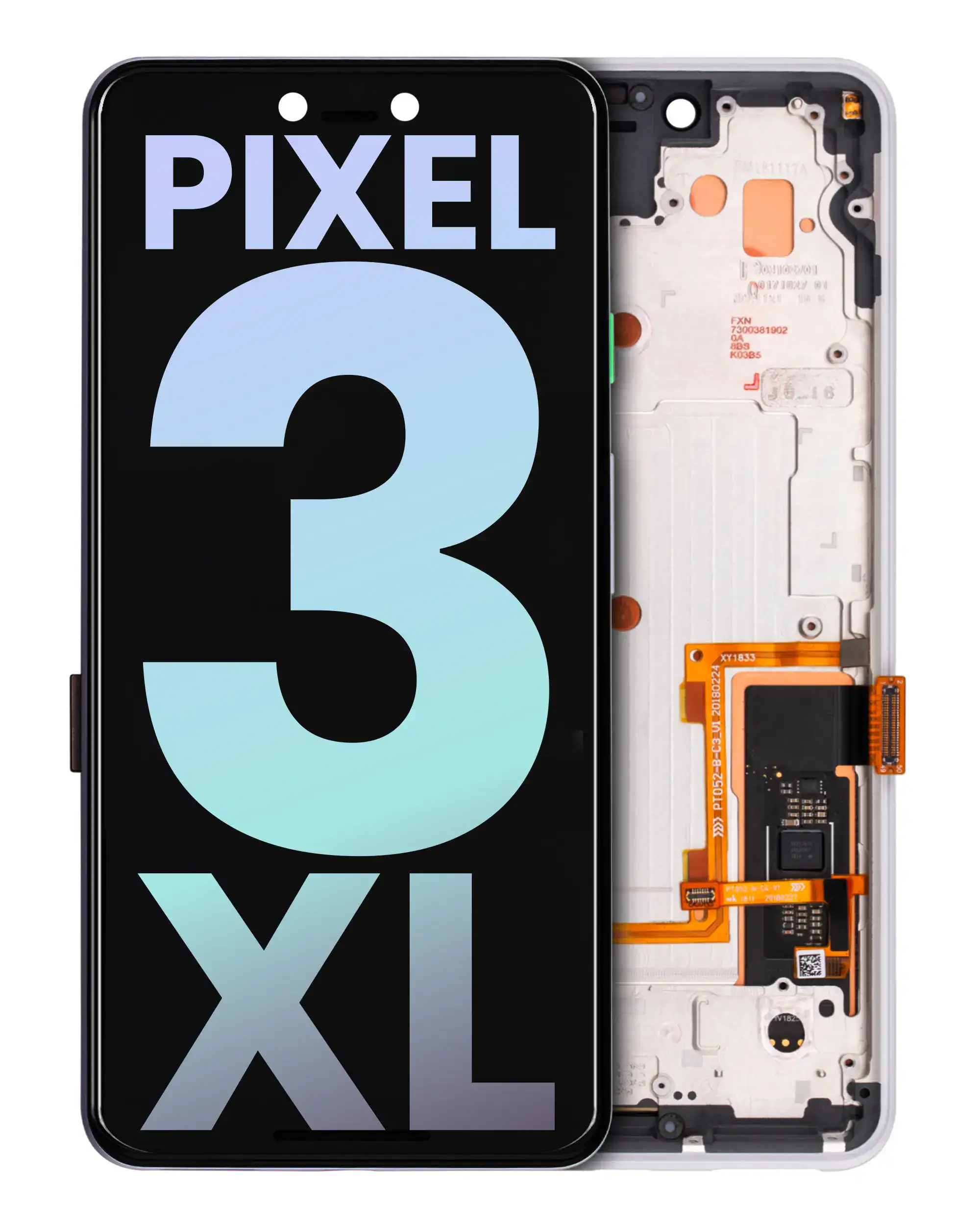 Oled Assembly With Frame Compatible For Google Pixel 3 Xl (Official - Not Aftermarket) (Clearly White)