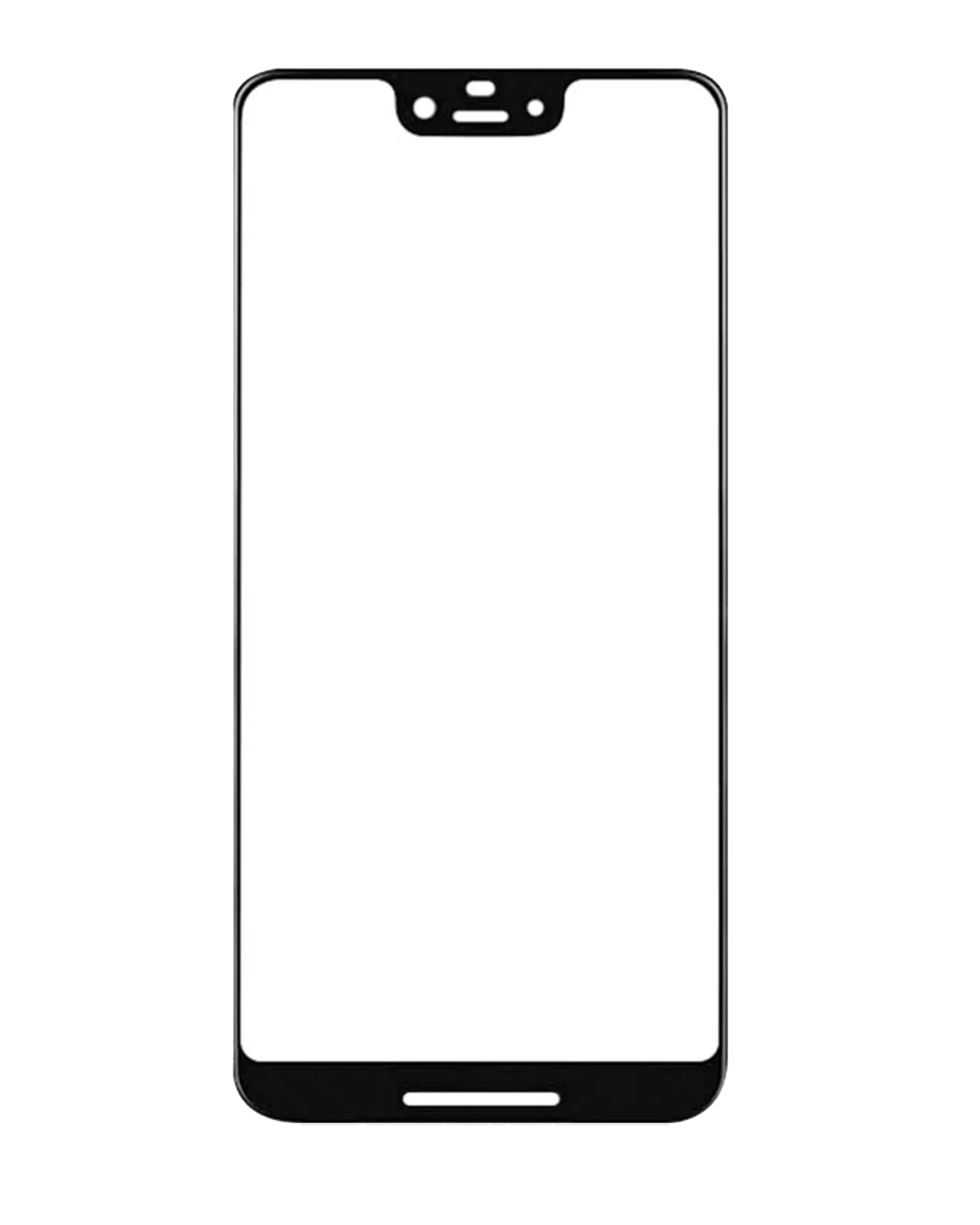 Front Cover Glass Compatible For Google Pixel 3 Xl (Black)