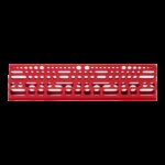 Tool Rack (6 X 24" 1/8" X 2 3/4") - Red