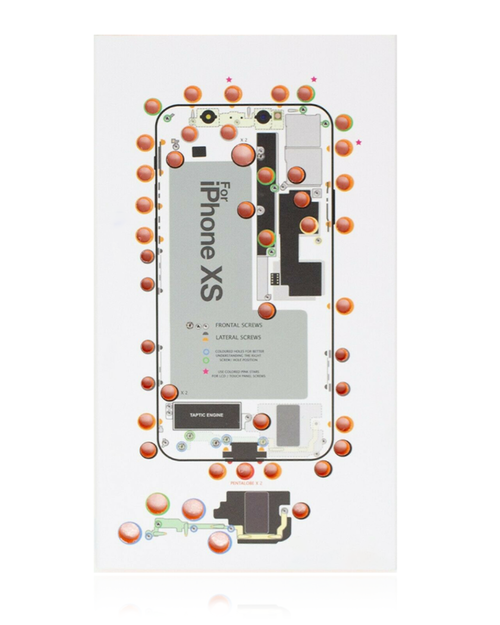 Iscrews Position Mat Compatible For Iphone Xs (Dottorpod)