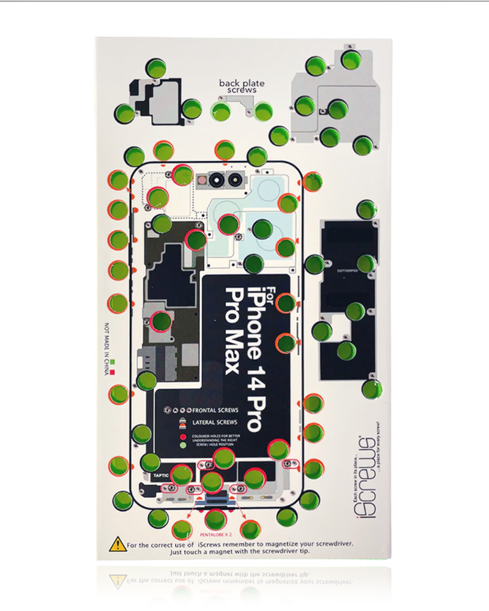 Iscrews Position Mat Compatible For Iphone 14 Pro / 14 Pro Max (Dottorpod)