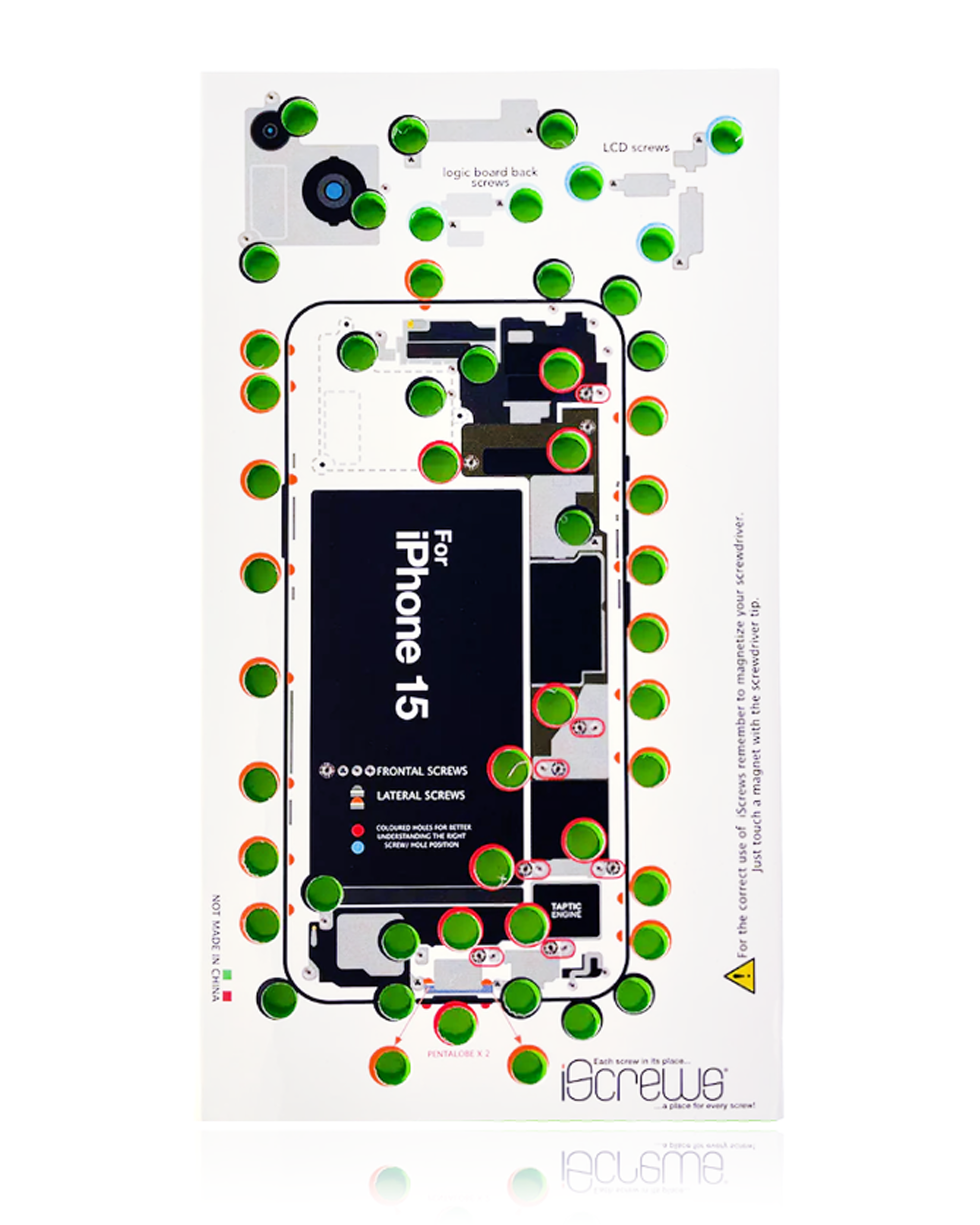 Iscrews Position Mat Compatible For Iphone 15 (Dottorpod)