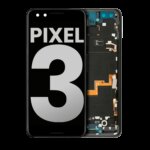 Oled Assembly With Frame Compatible For Google Pixel 3 (Used  Pull: Grade B/C) (Just Black)