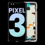 Oled Assembly With Frame Compatible For Google Pixel 3 (Official - Not Aftermarket) (Clearly White)
