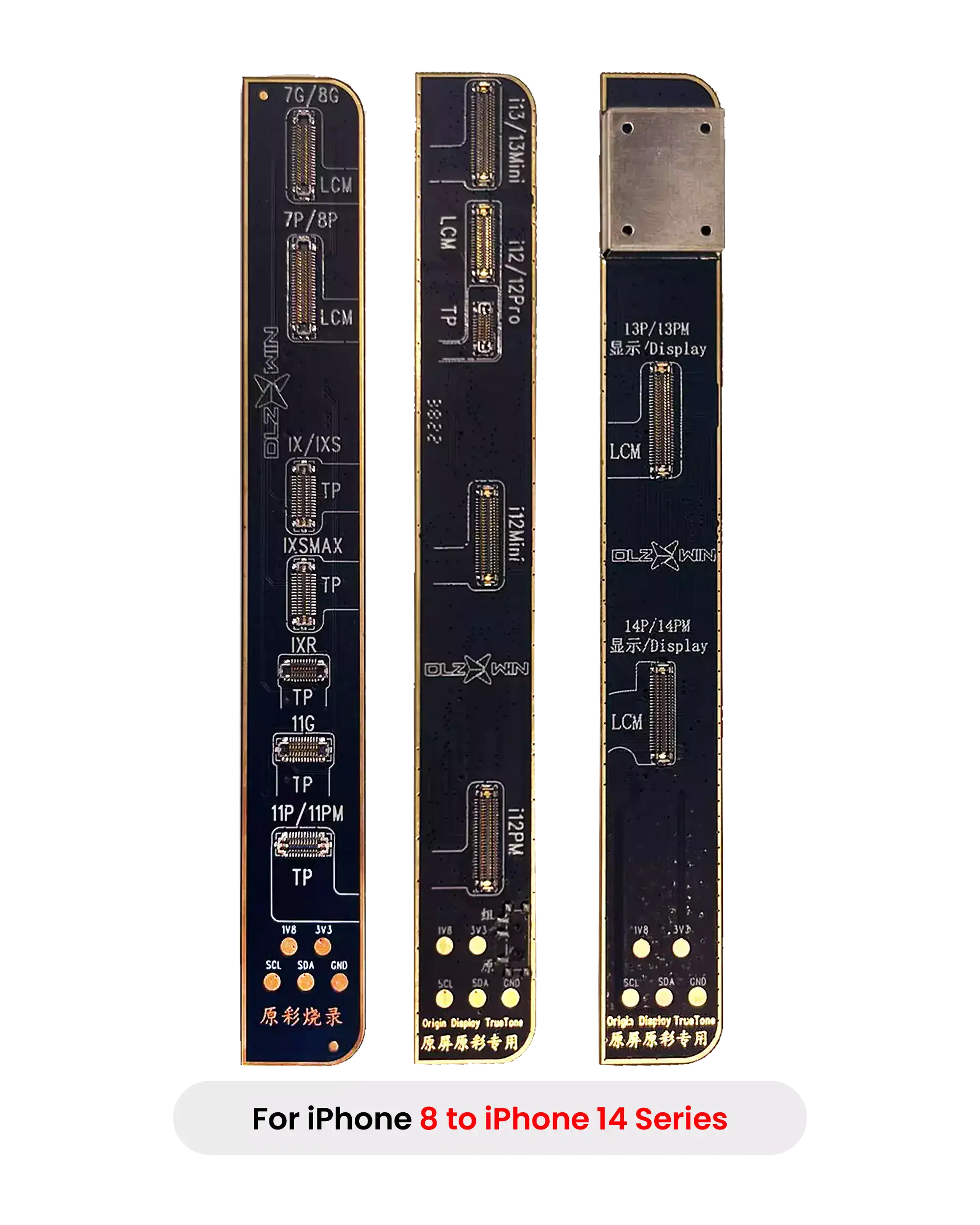 Dlz R100/R200 True Tone Restore Programmer Boards Set Compatible With Iphone 8 To Iphone 14 Series (Pack Of 4)