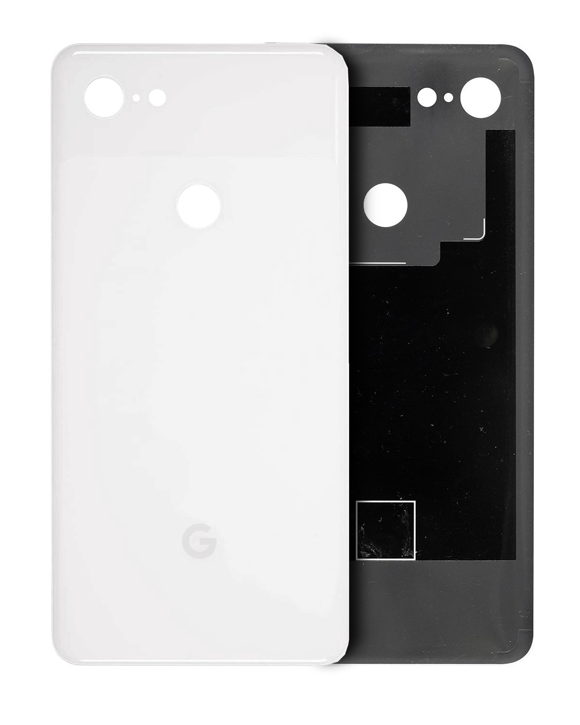 Back Cover Glass Compatible For Google Pixel 3 (Official - Not Aftermarket) (Clearly White)