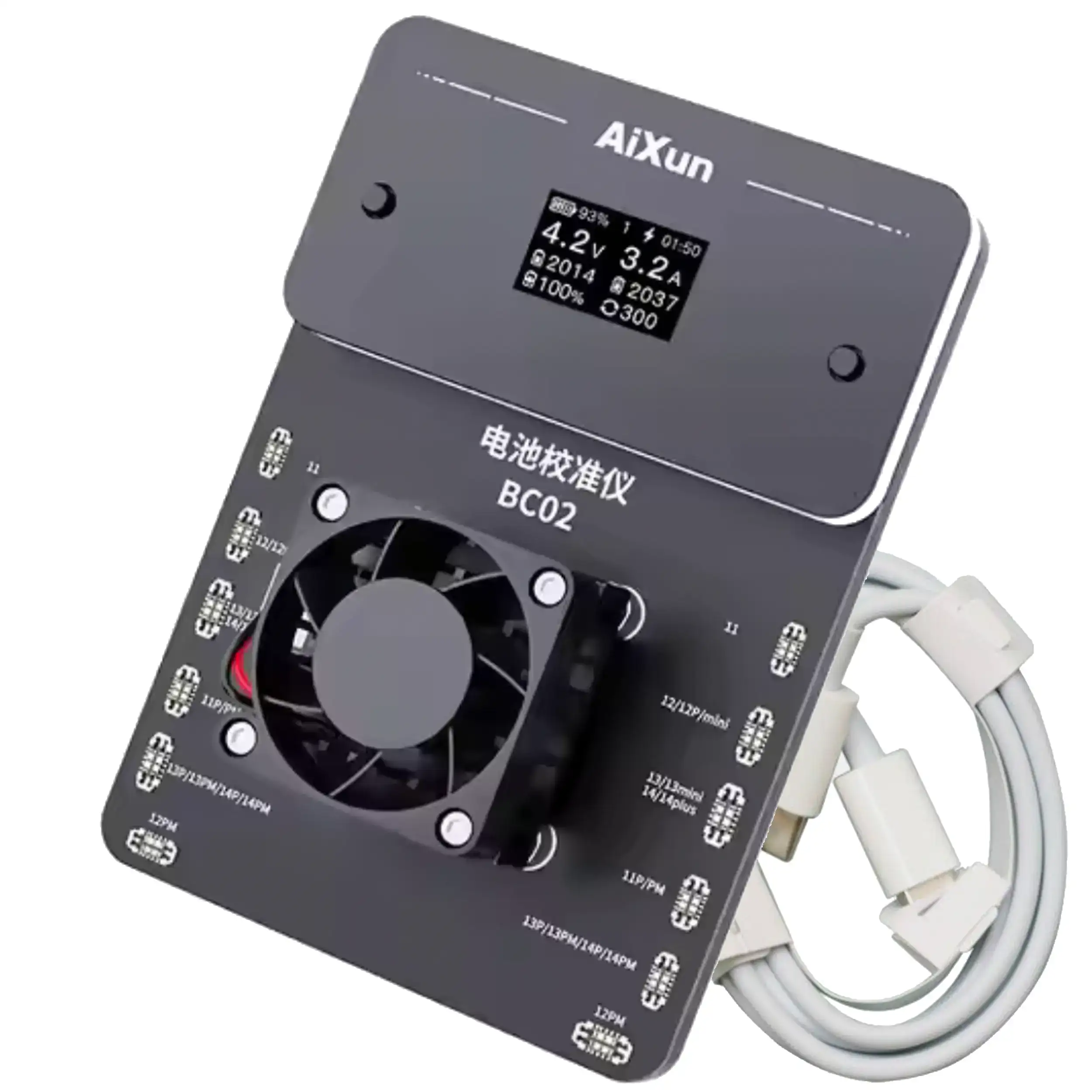 Bc02 Battery Calibrator Dual Channel Battery Health Calibration Compatible For Iphone 11-14 Series (Aixun)