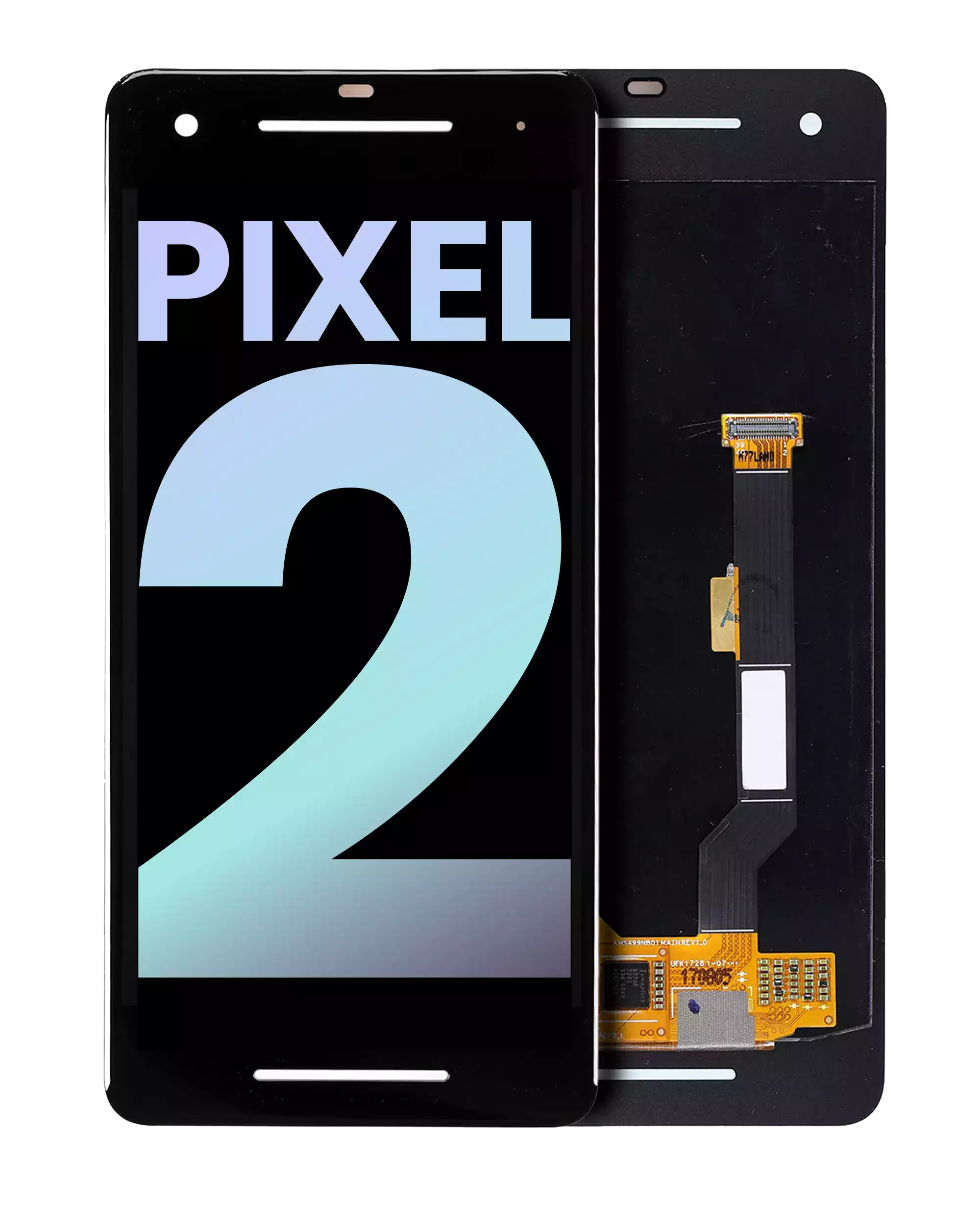 Oled Assembly Without Frame Compatible For Google Pixel 2 (Official - Not Aftermarket) (Black)