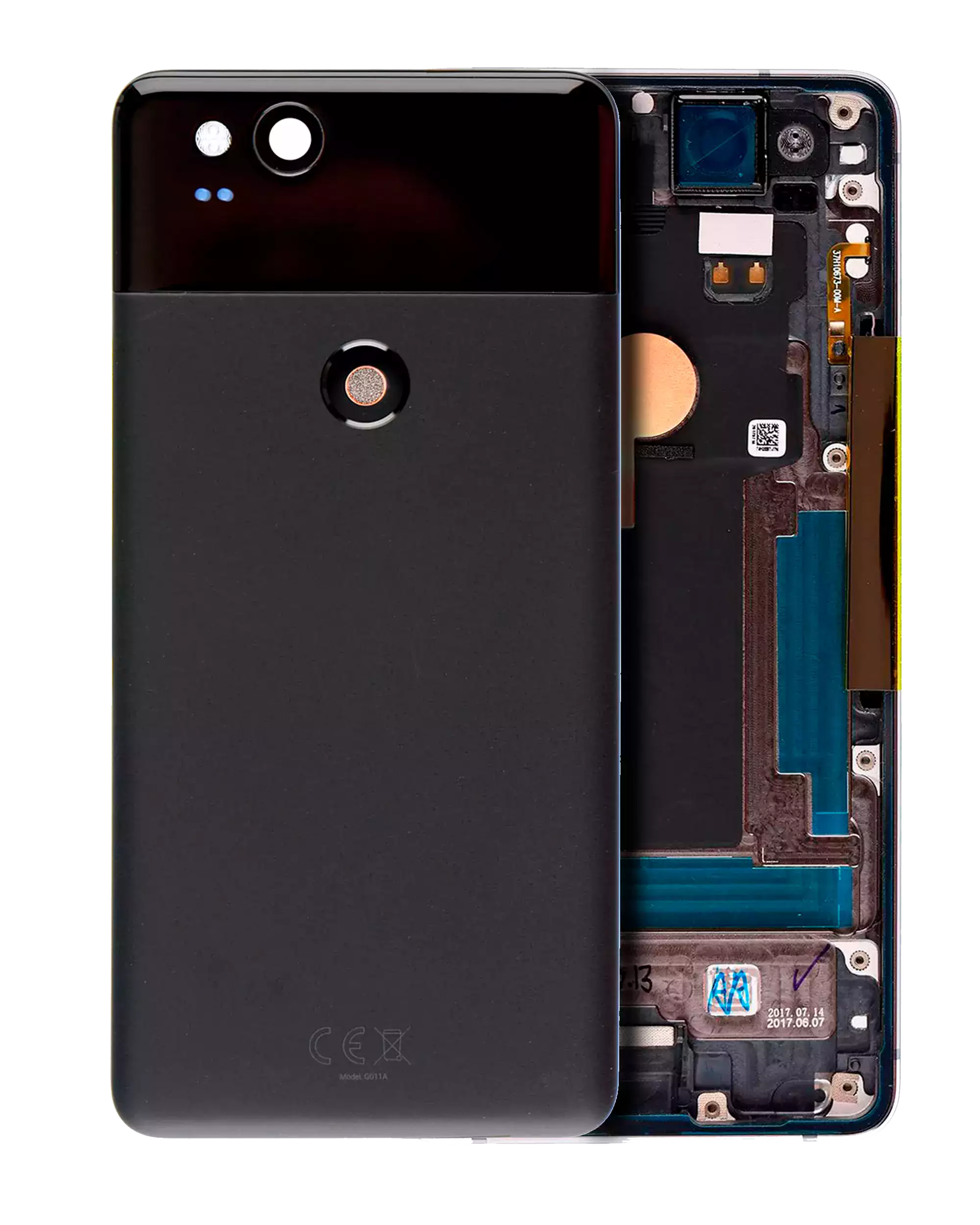 Back Housing Compatible For Google Pixel 2 (Official - Not Aftermarket) (Black)
