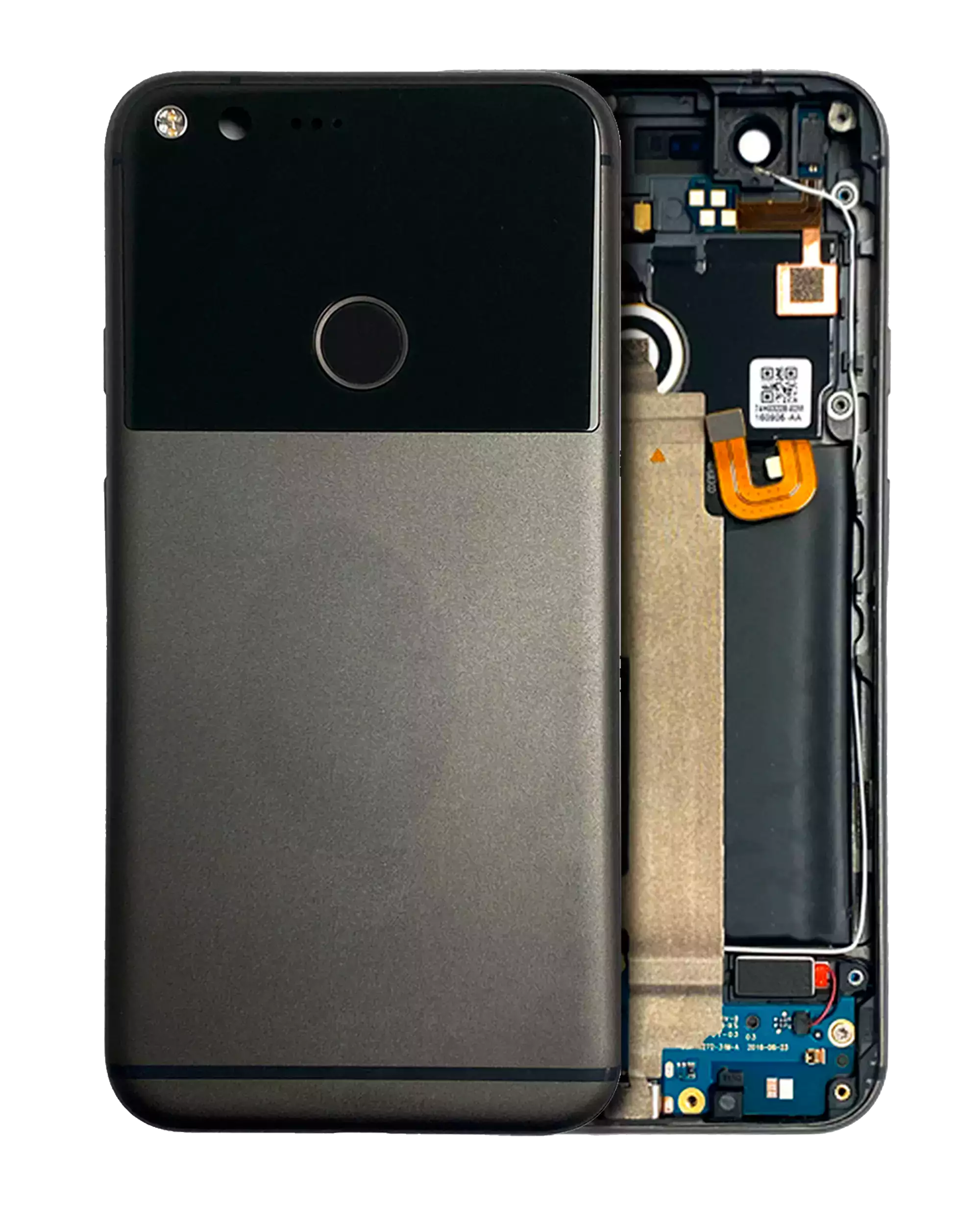 Back Housing Compatible For Google Pixel  (Official - Not Aftermarket) (Black)