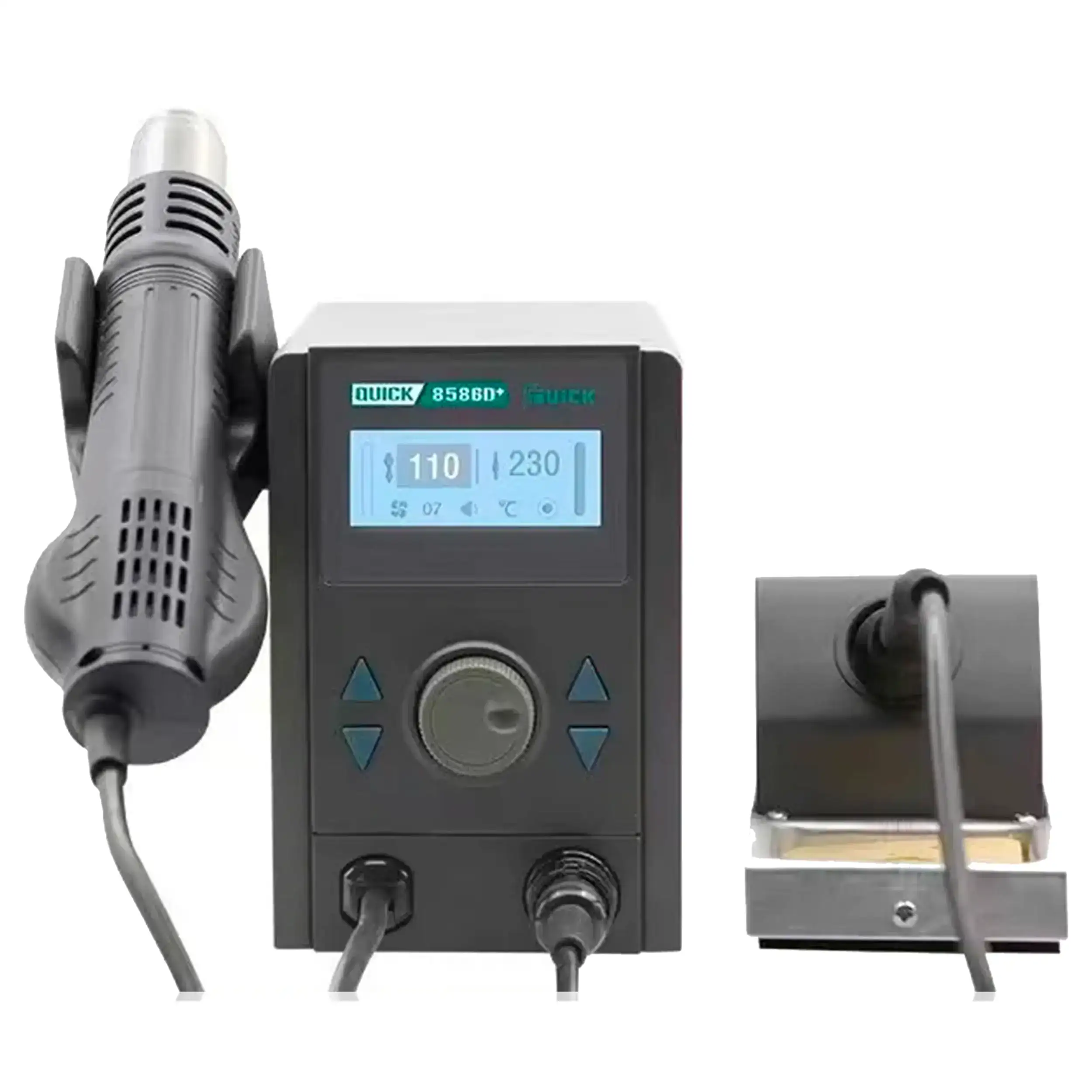8586D 800W Solder Station 2 In 1 Hot Air Gun Lead-Free Rework Station And Soldering Iron (Quick)