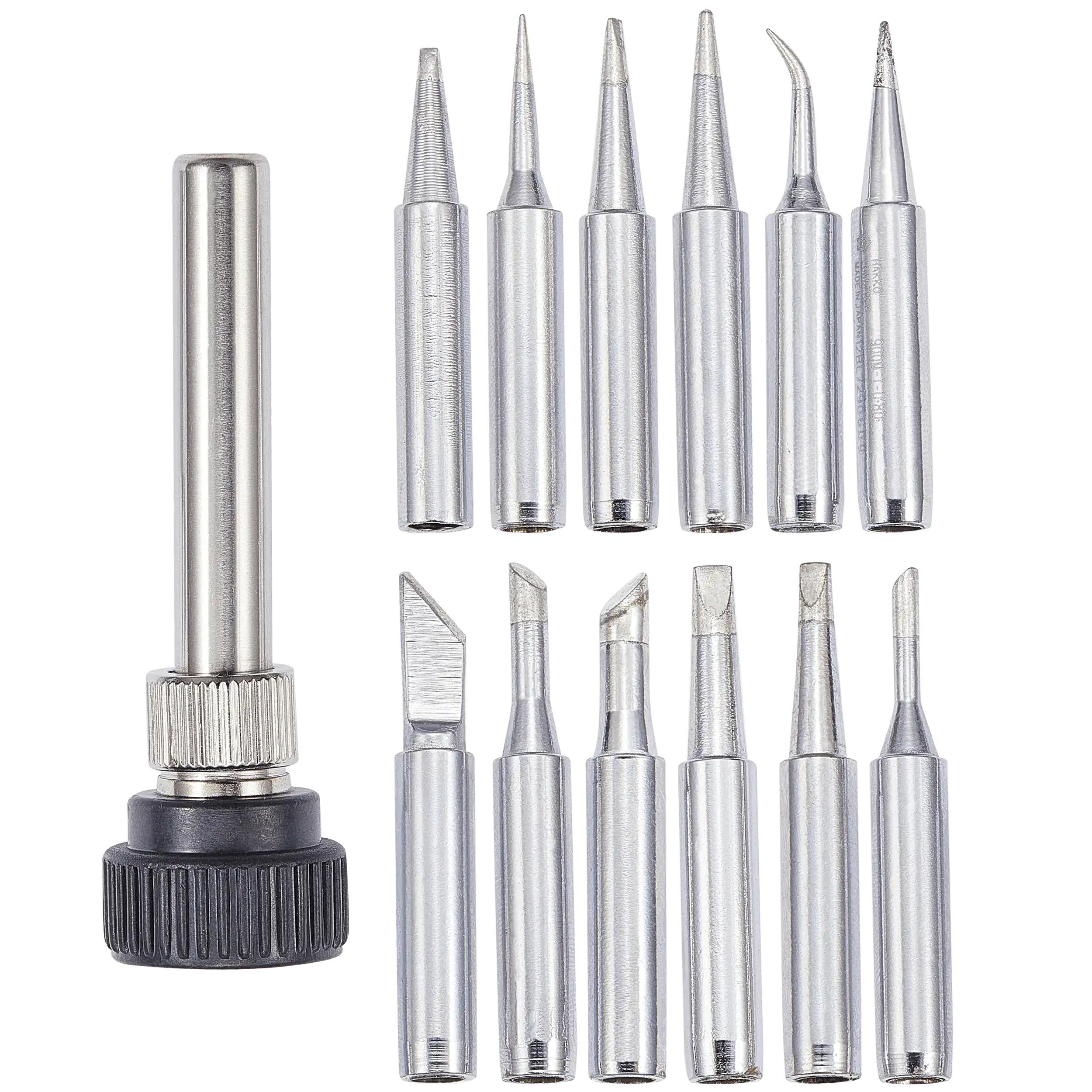 900M Replacement Soldering Iron Tips For Hakko / Yihua / Atten / Quick / Ryobi And More Soldering Stations/Guns (12 Piece Set)