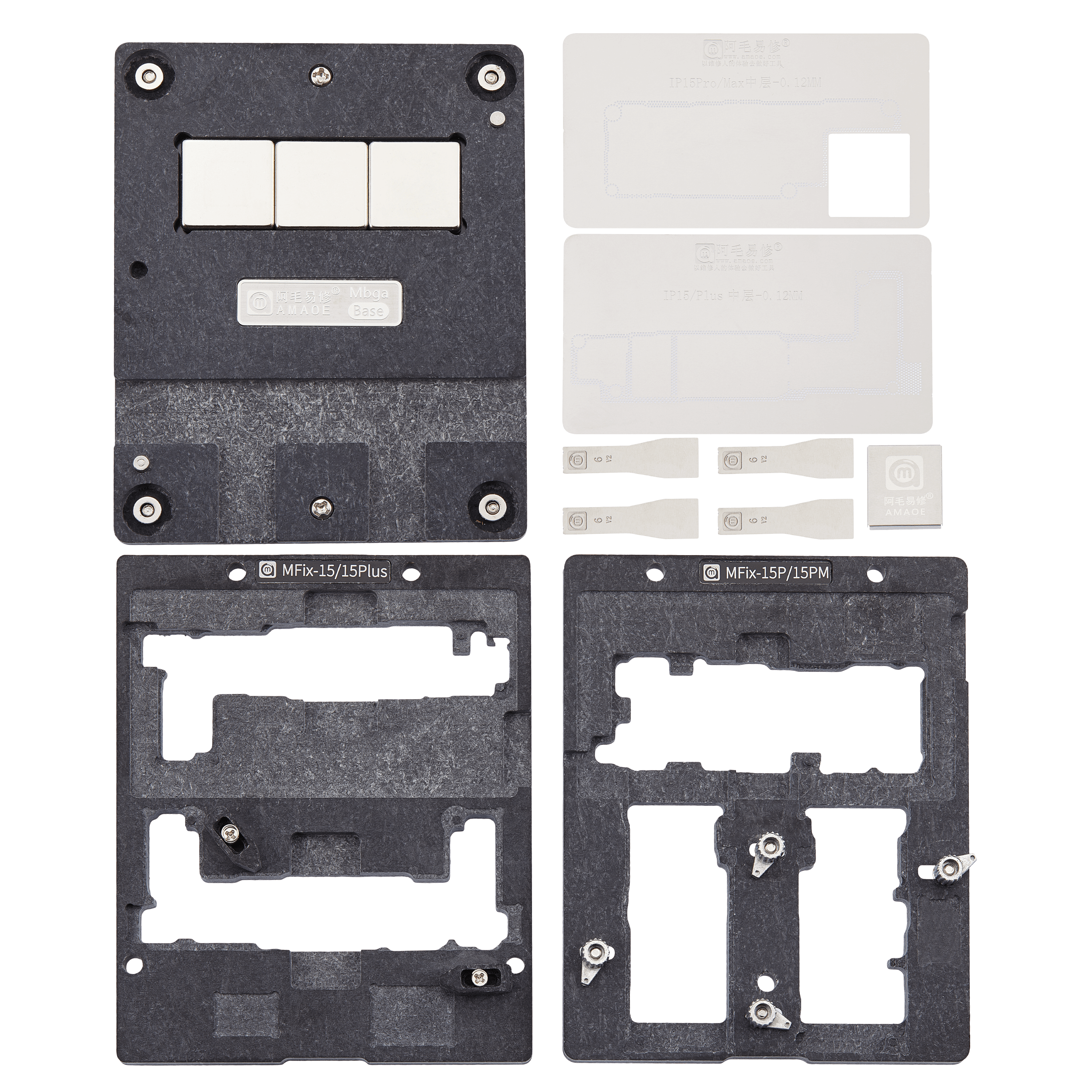 Mfix-15 Series Mbga Motherboard Middle Layer Bga Reballing Platform Compatible For Iphone 15 Series (Amaoe)