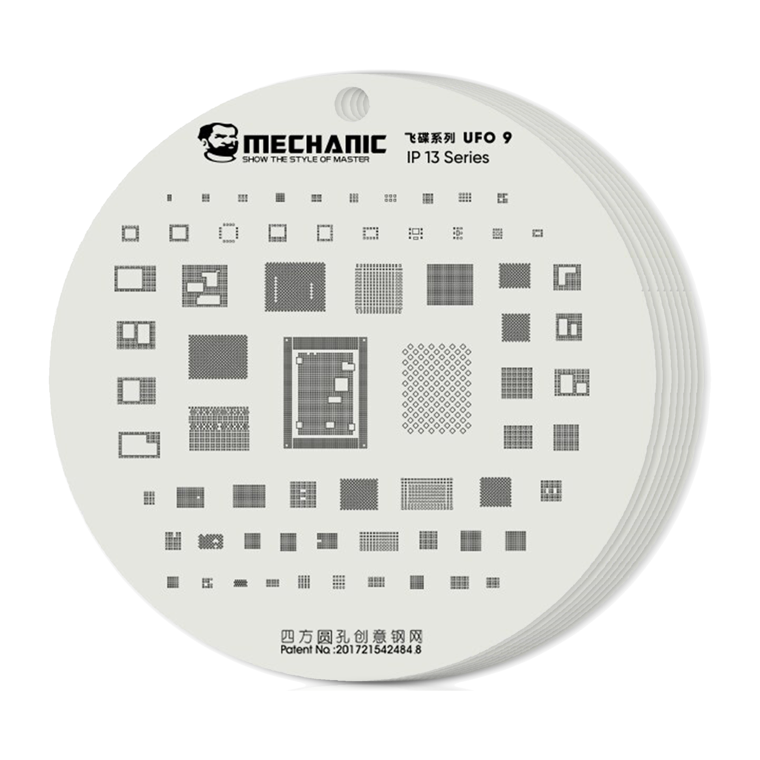 Ufo Series Bga Reballing Stencil Full Set For Iphone 8 To 15 Pro Max (Mechanic)