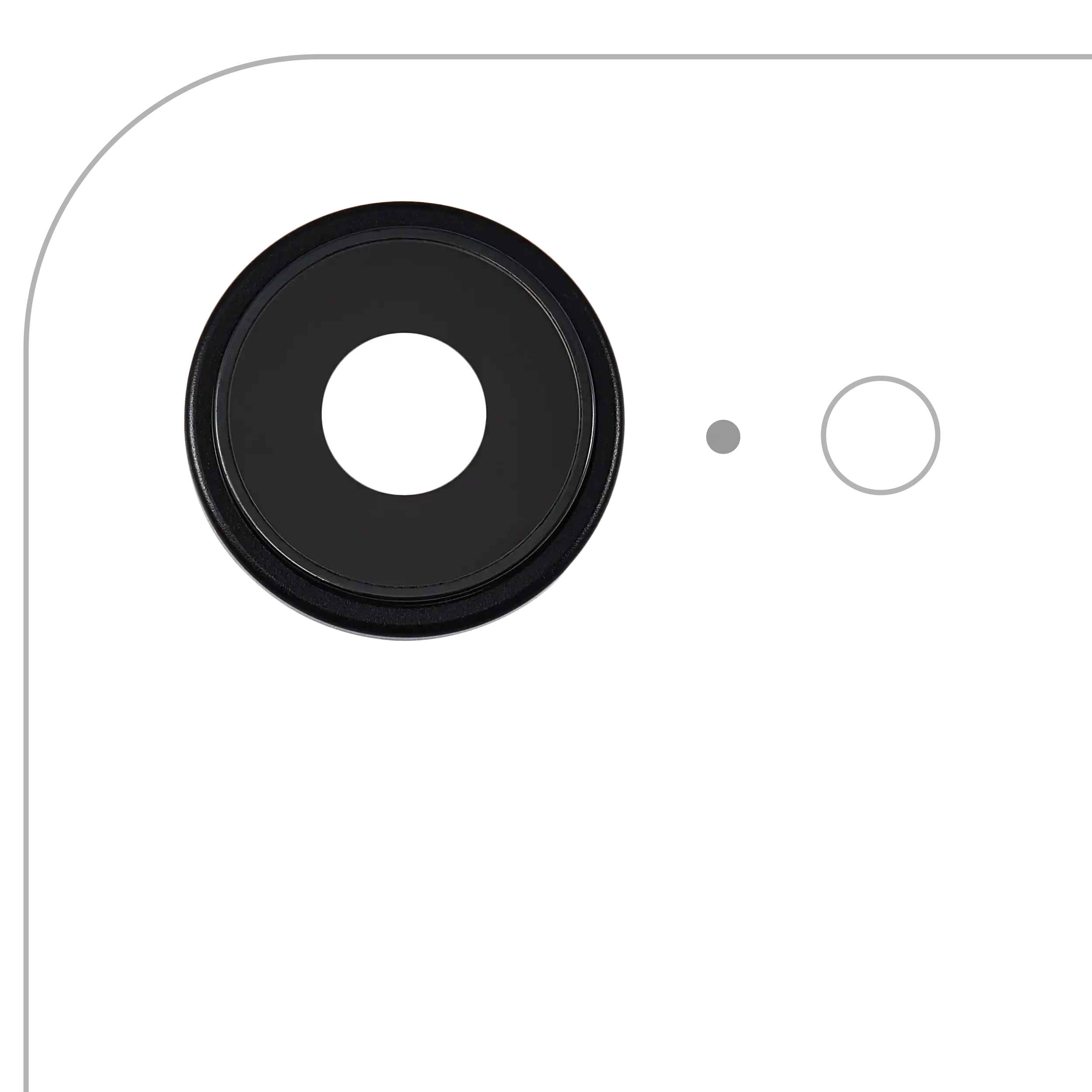 Back Camera Lens With Bracket & Bezel Compatible For Iphone 16E (Black) (Premium)
