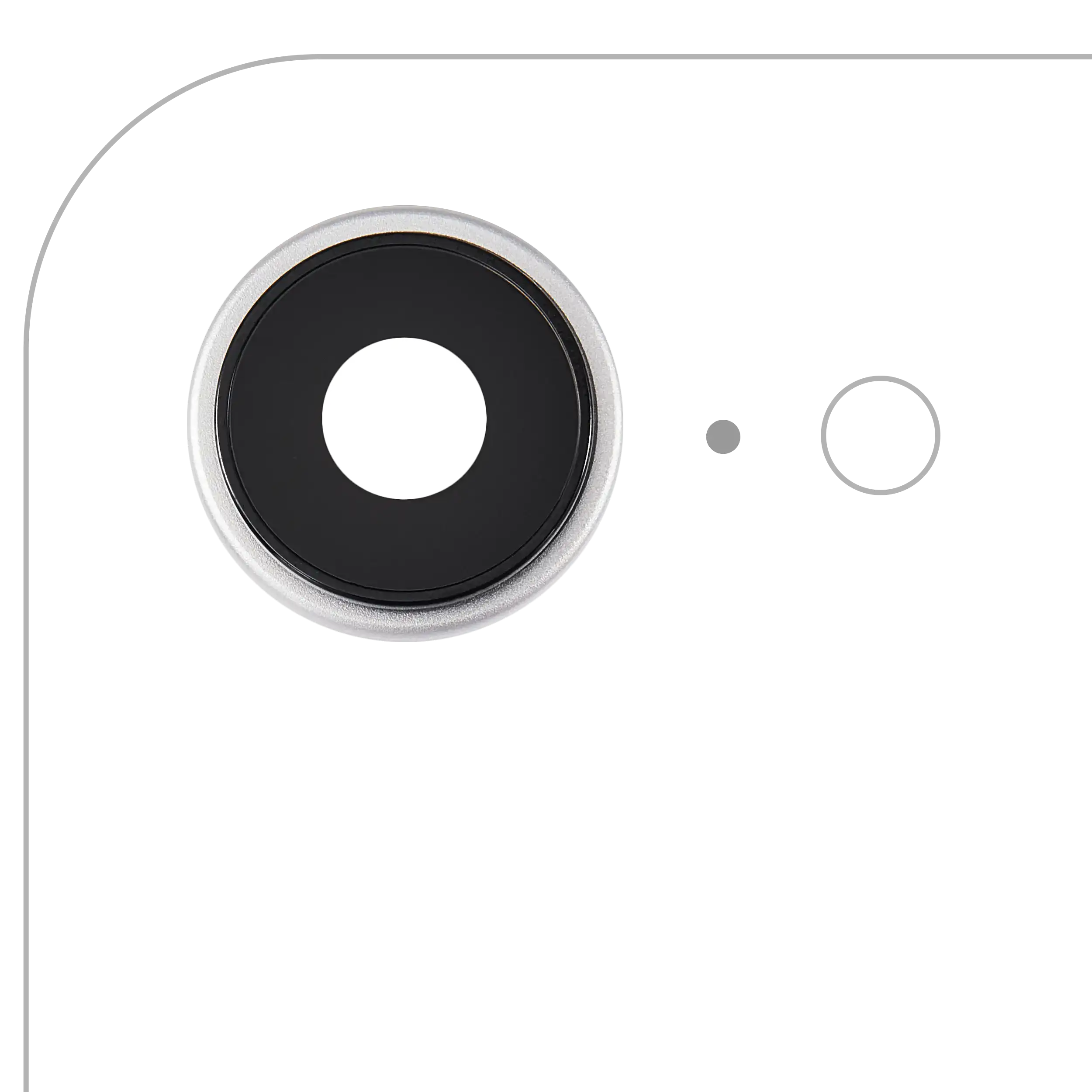 Back Camera Lens With Bracket & Bezel Compatible For Iphone 16E (White) (Premium)